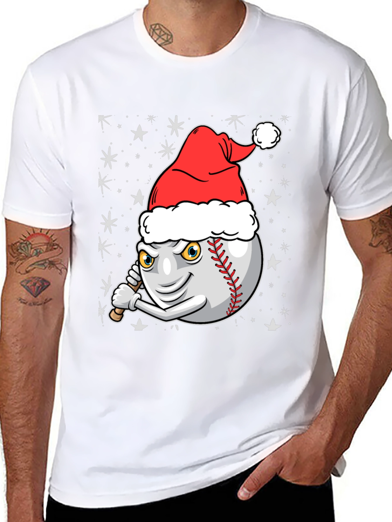 Festive Baseball T-Shirt - Holiday Sports Apparel