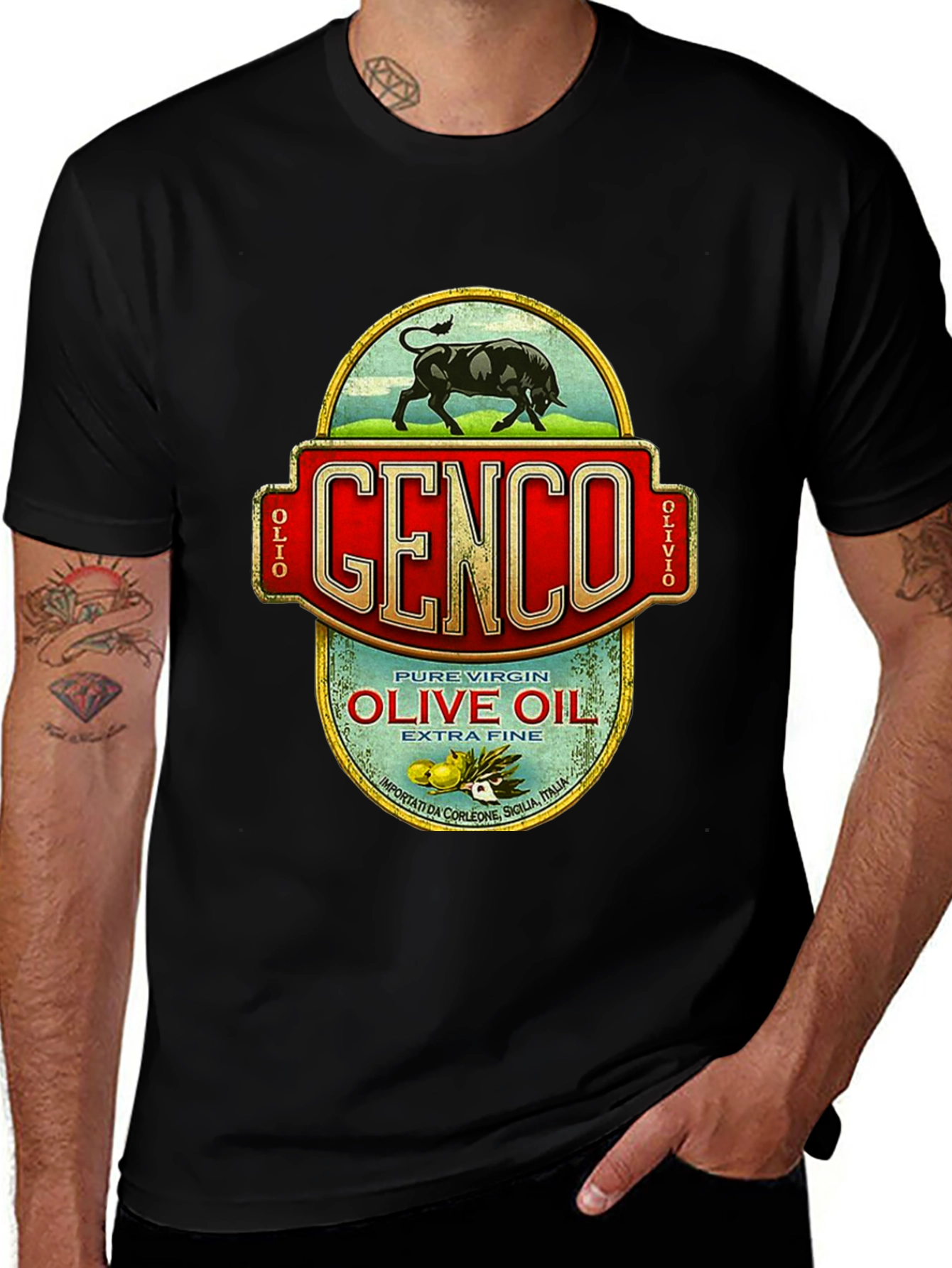 Genco Olive Oil T-Shirt - Godfather Inspired