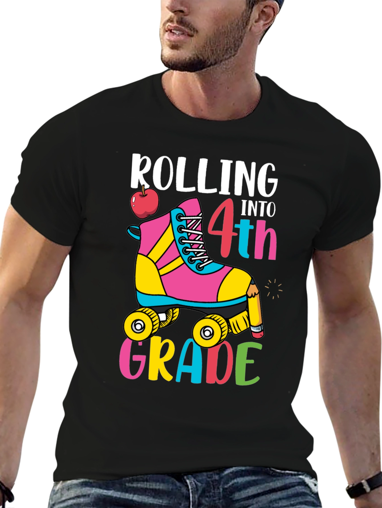 Rolling Into 4th Grade T-Shirt
