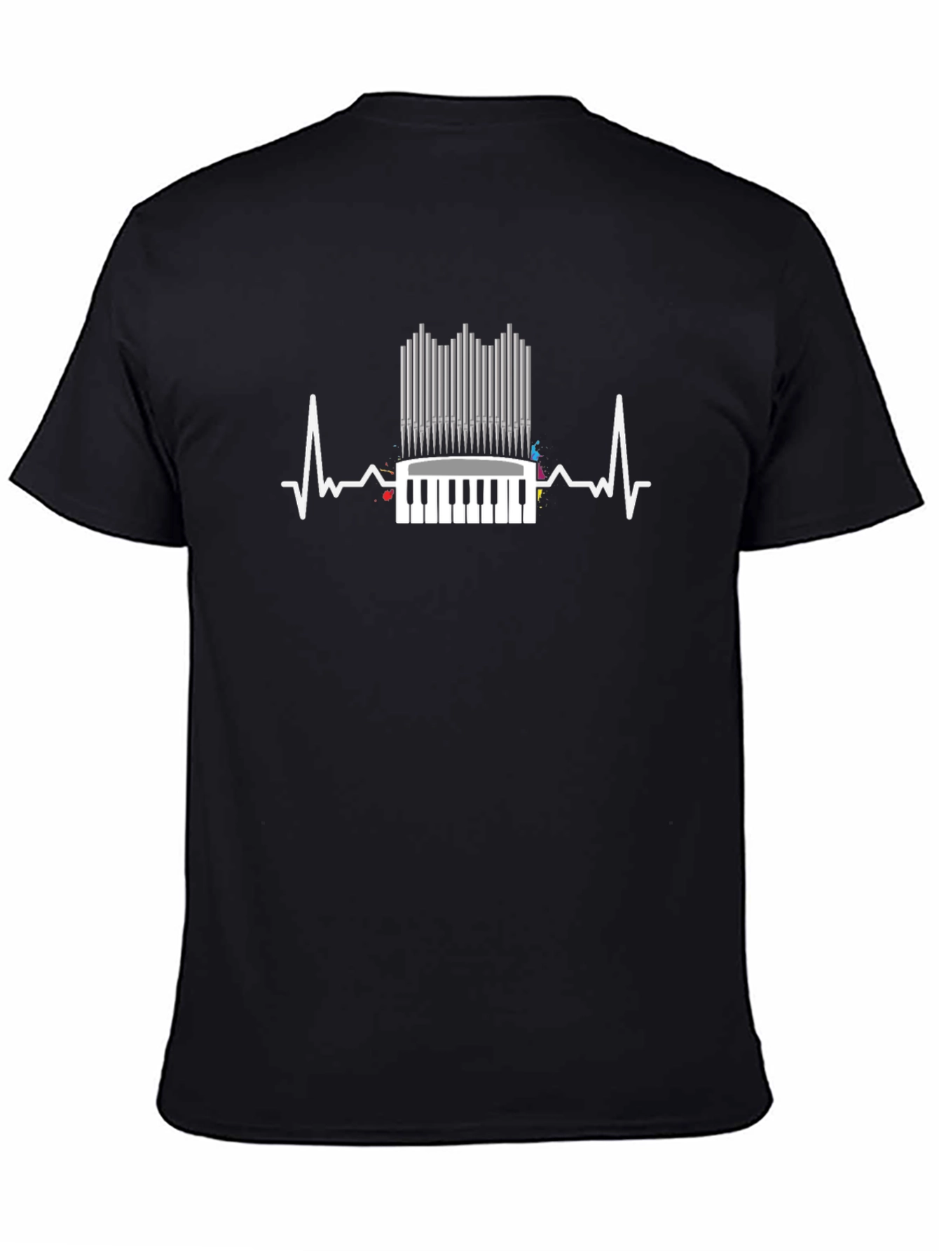 Organ Player Heartbeat T-Shirt - Music Lover Tee