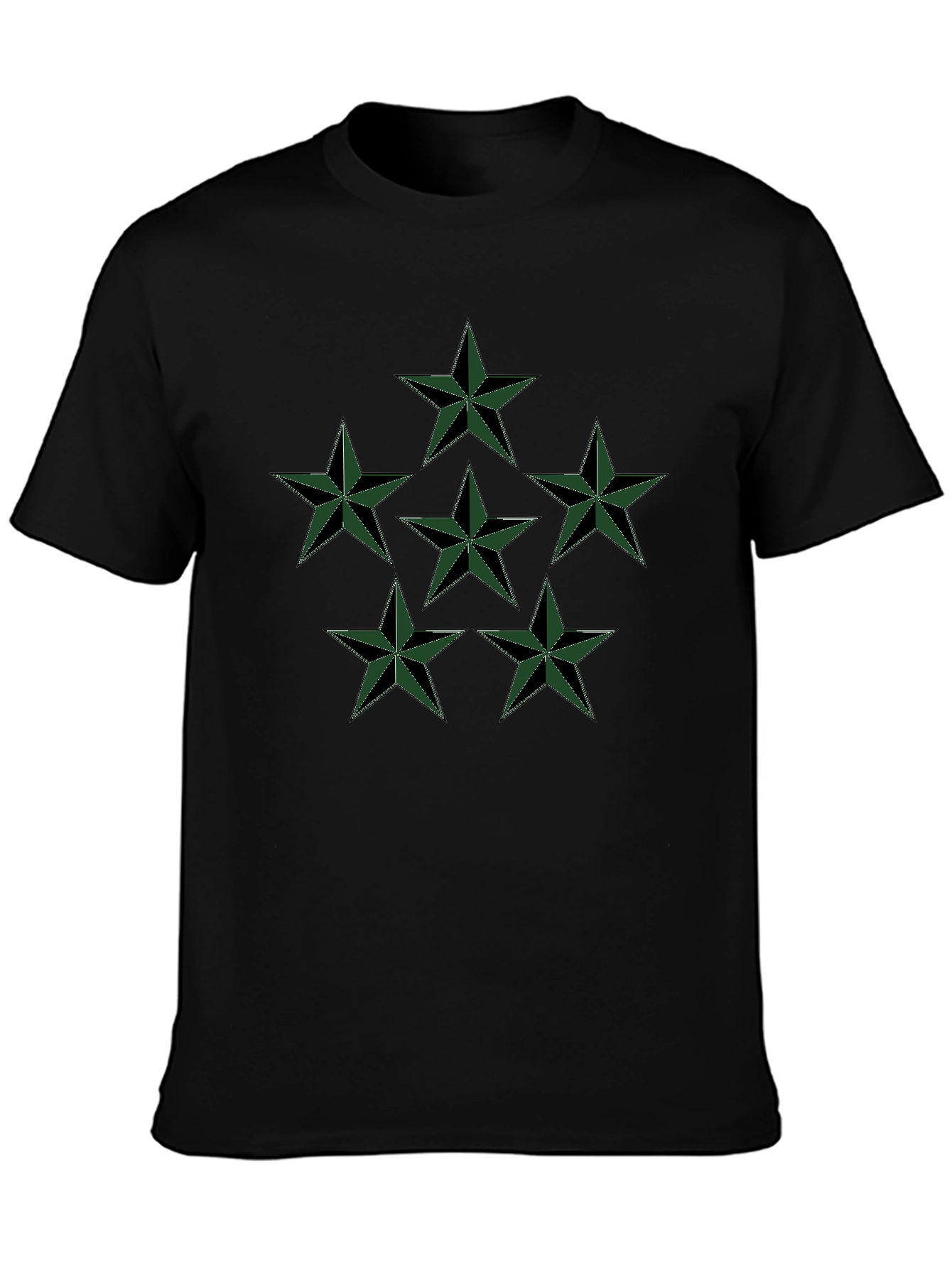 Star Graphic Tee - Mens Black Cotton T-Shirt
