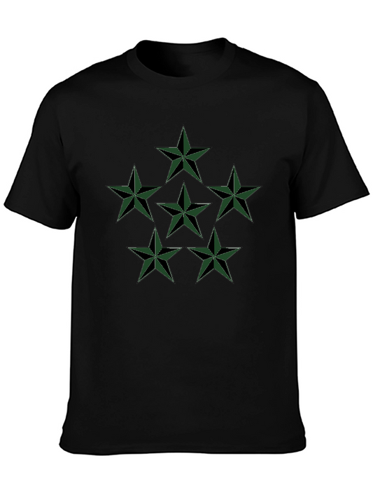 Star Graphic Tee - Mens Black Cotton T-Shirt