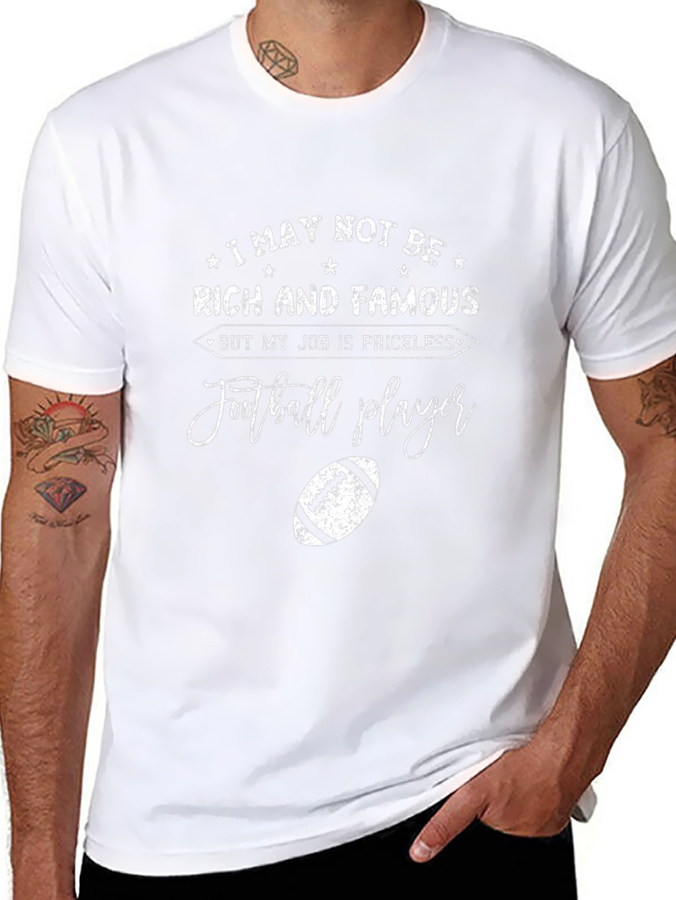 Football Player Priceless Job Graphic T-Shirt