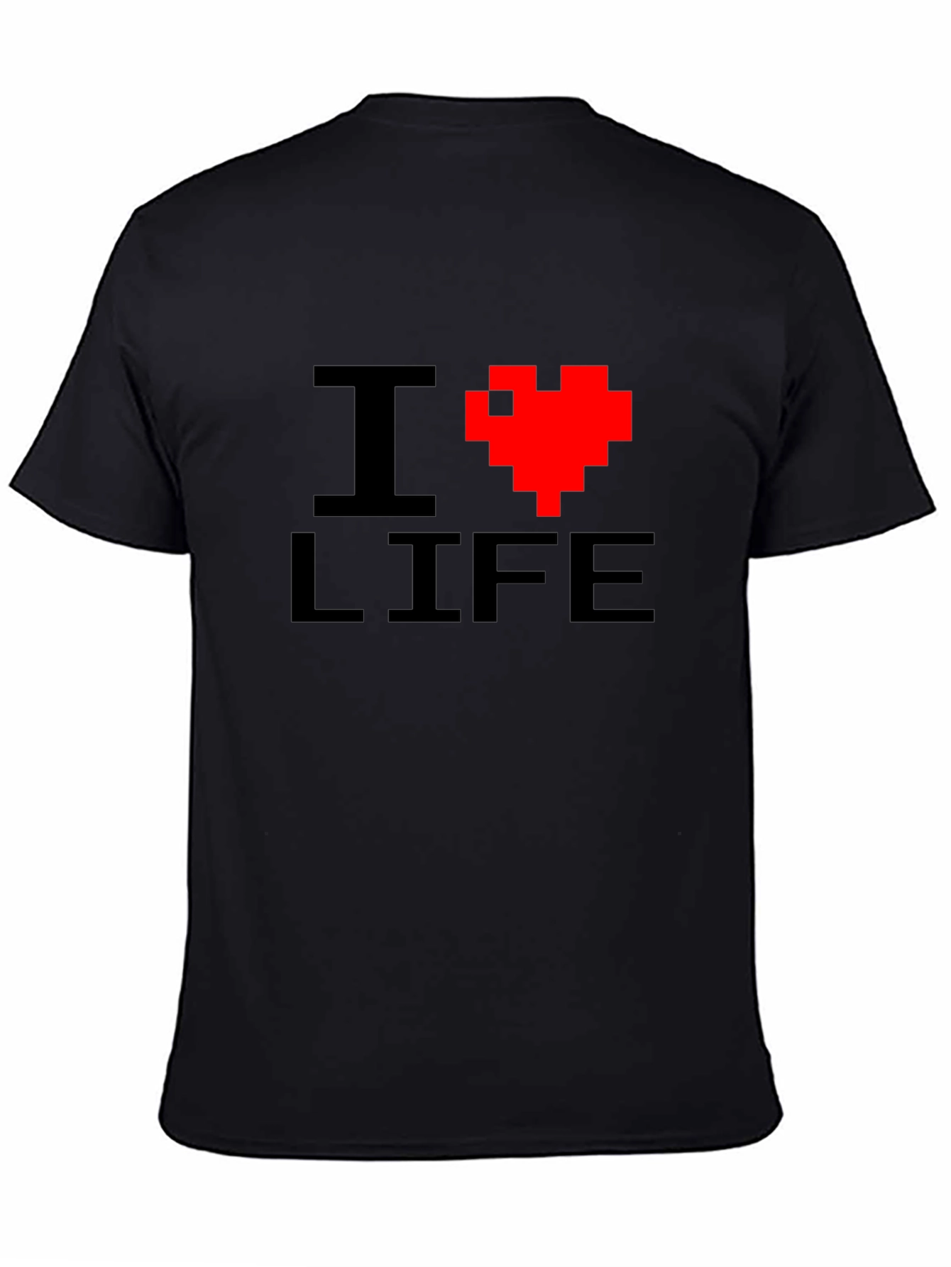 Pixel Heart Graphic Tee - I Love Life