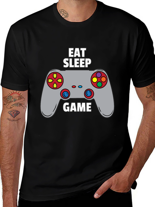 Eat Sleep Game Black T-Shirt | Gamer Life Style