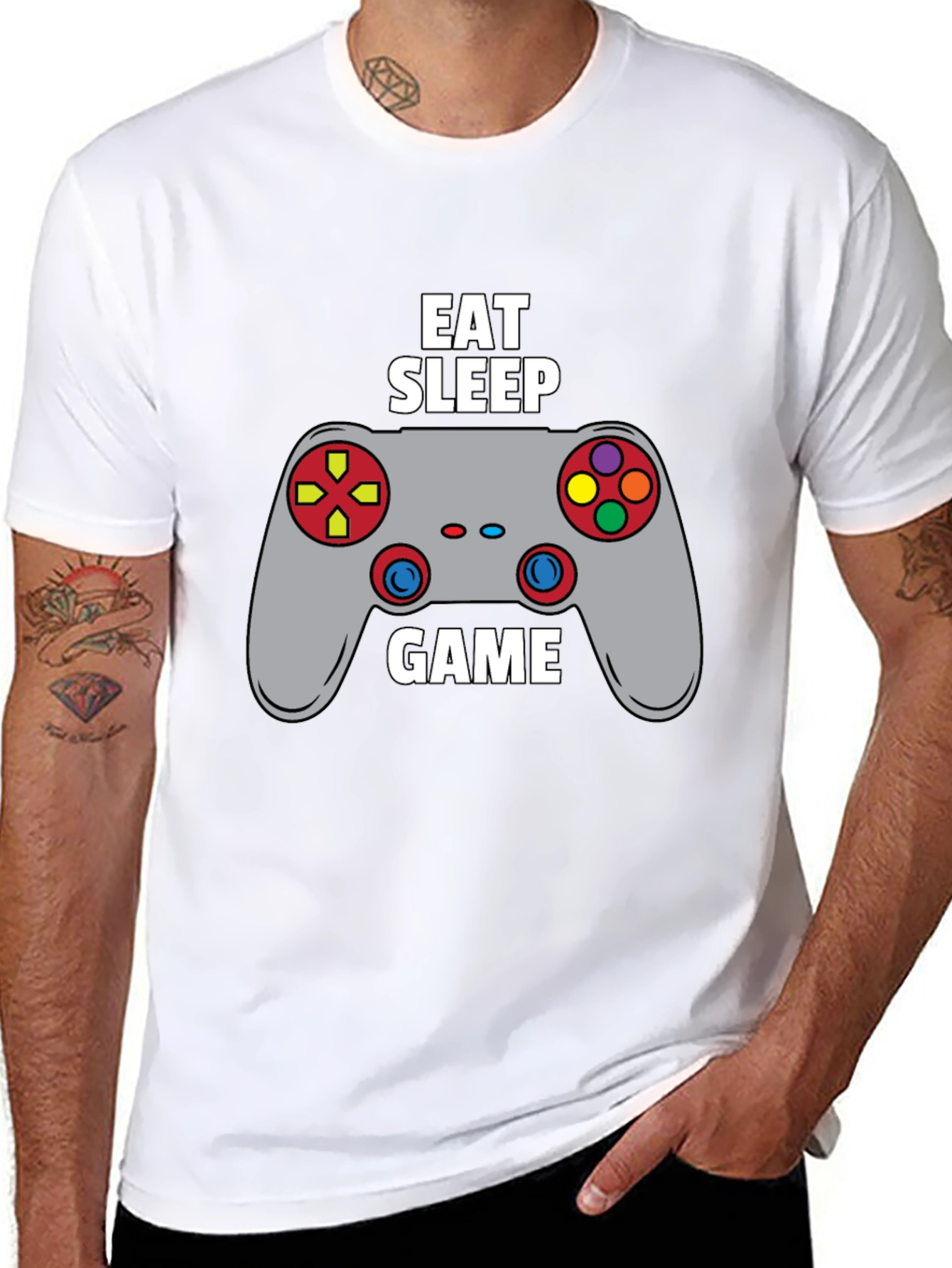 Eat Sleep Game Black T-Shirt | Gamer Life Style