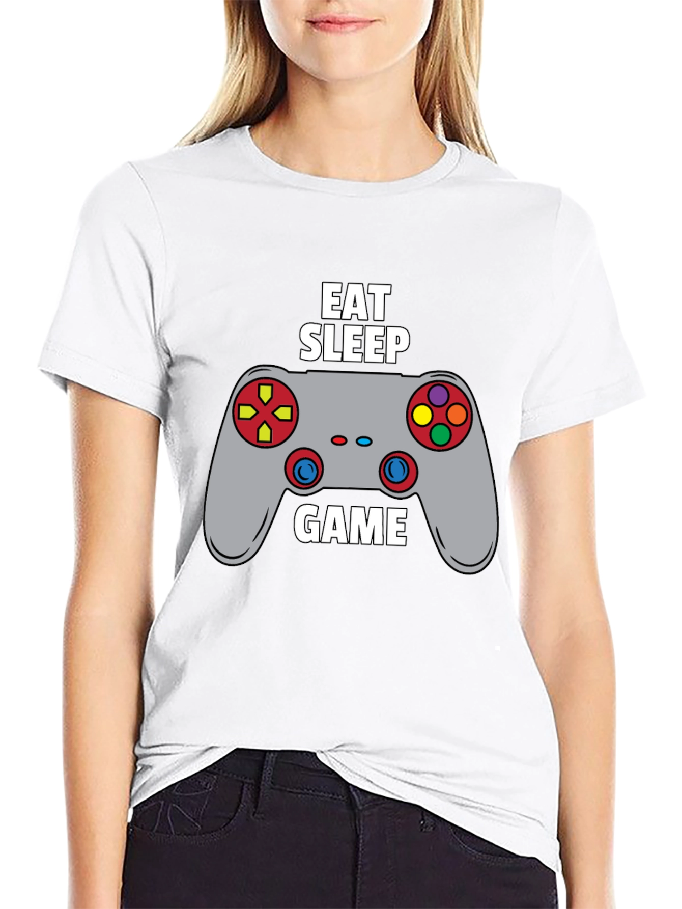 Eat Sleep Game Black T-Shirt | Gamer Life Style