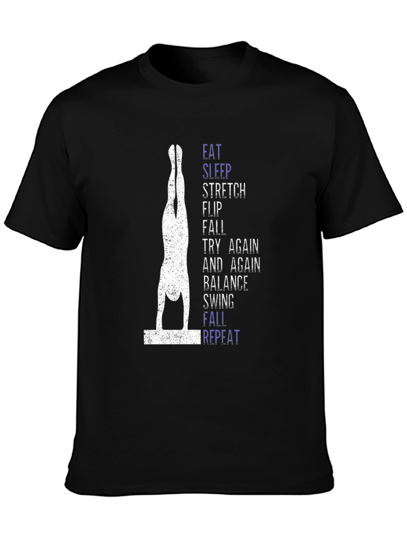 Gymnastics Balance T-Shirt - Eat Sleep Stretch