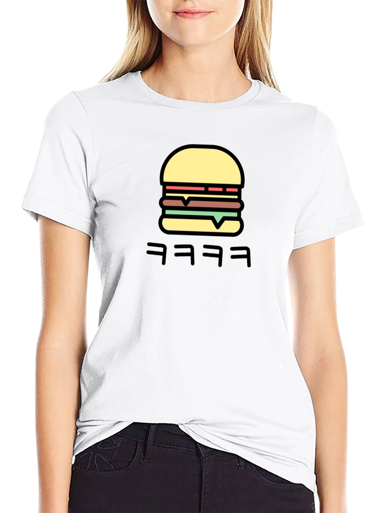Burger Graphic Black T-Shirt - Funny Streetwear