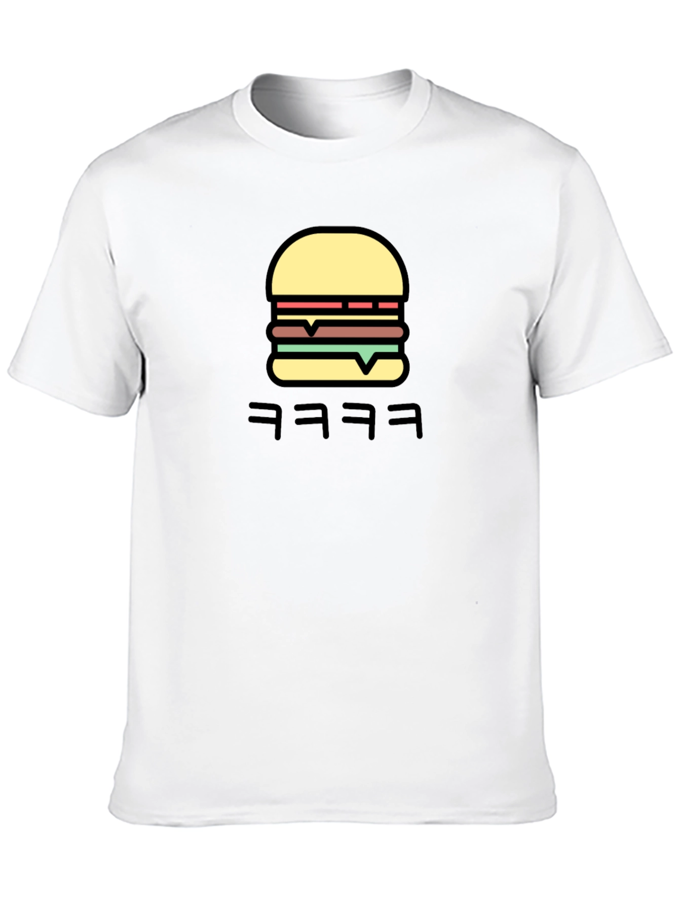 Burger Graphic Black T-Shirt - Funny Streetwear
