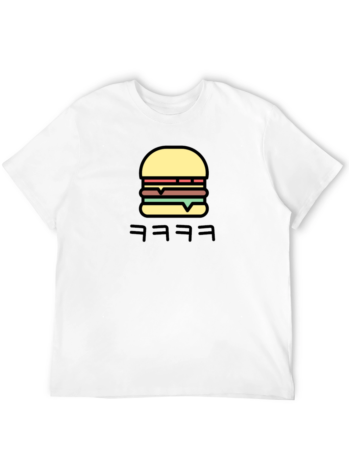 Burger Graphic Black T-Shirt - Funny Streetwear