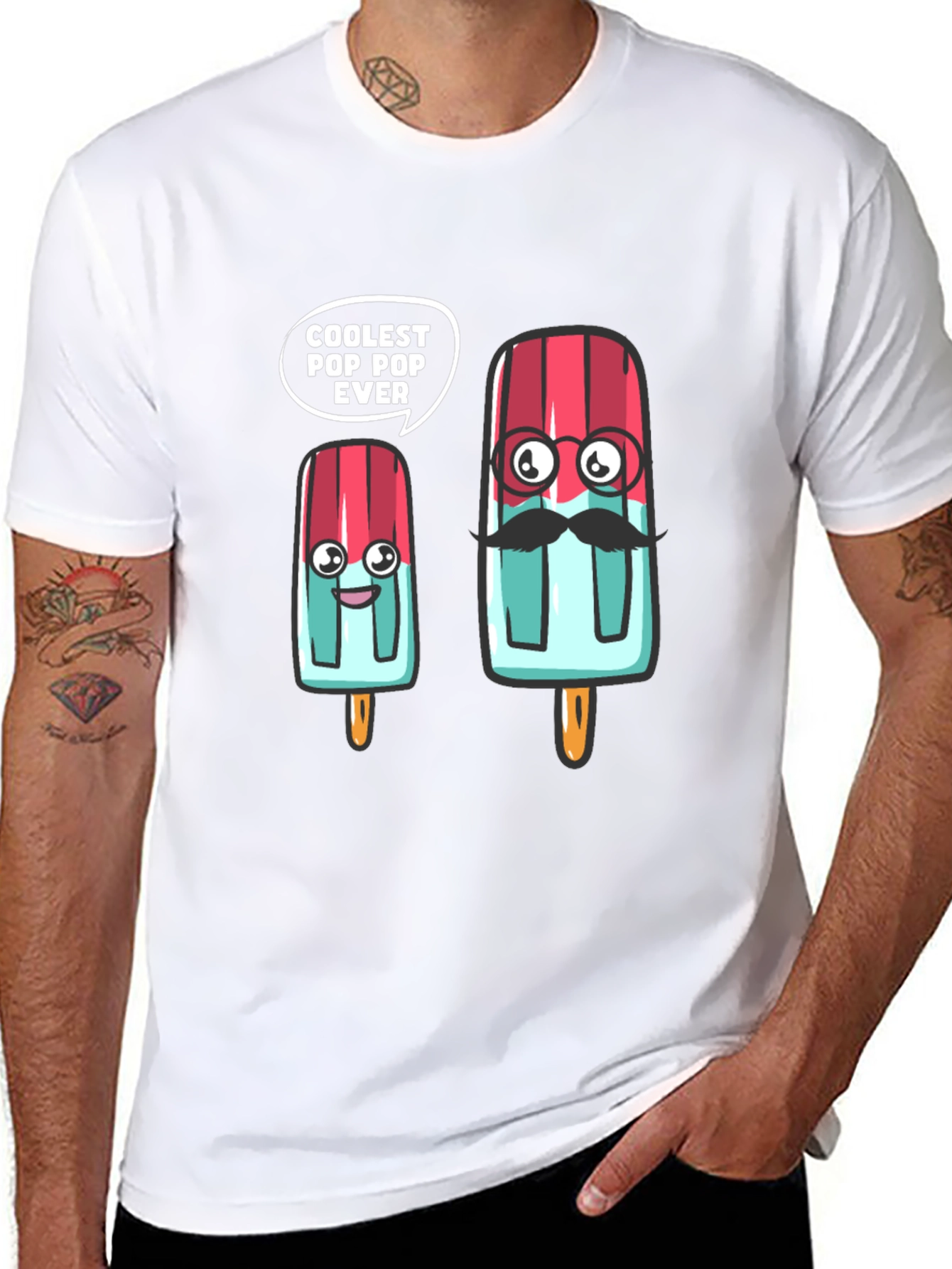 Coolest Pop Pop Ever Black T-Shirt