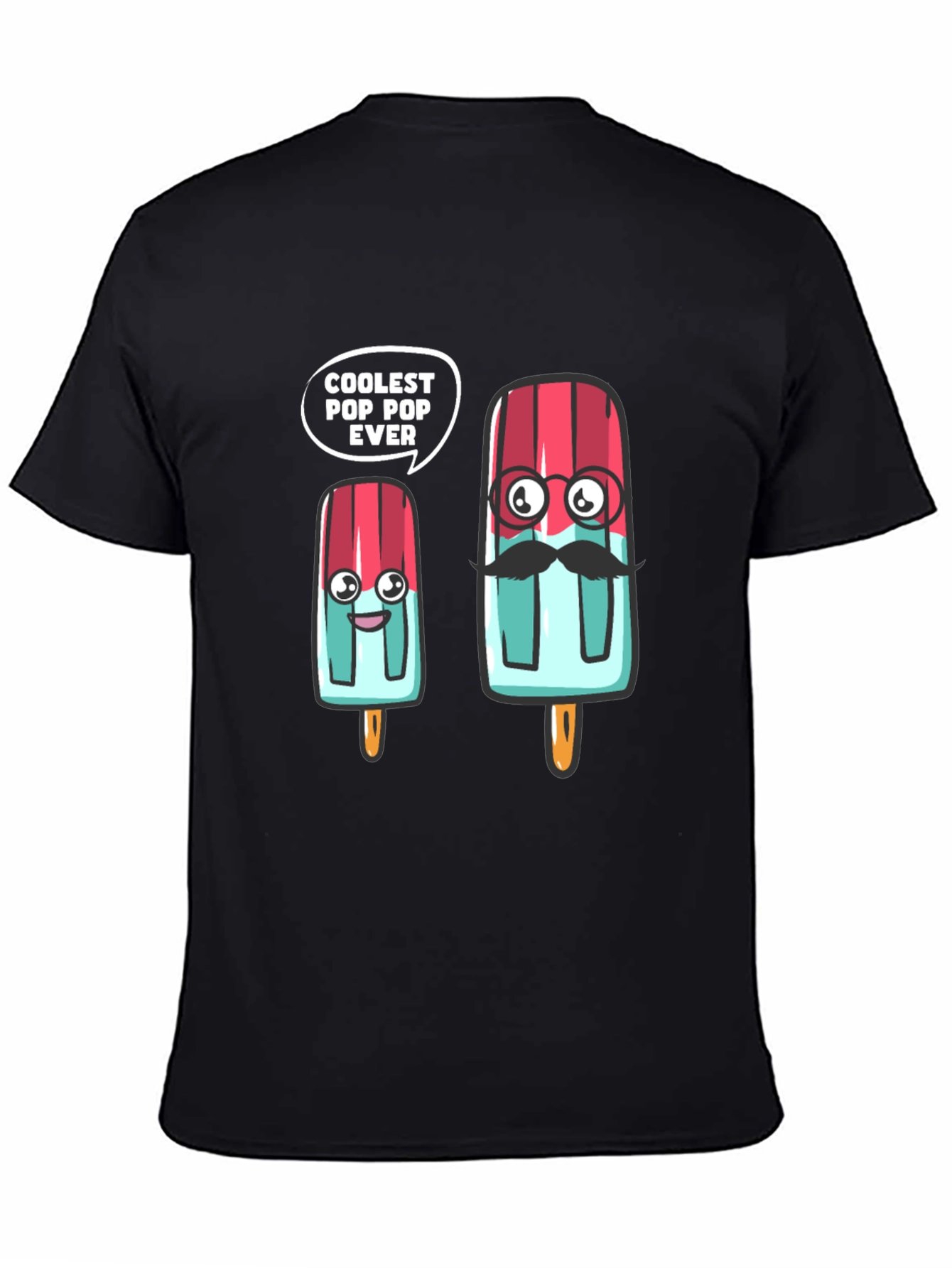 Coolest Pop Pop Ever Black T-Shirt