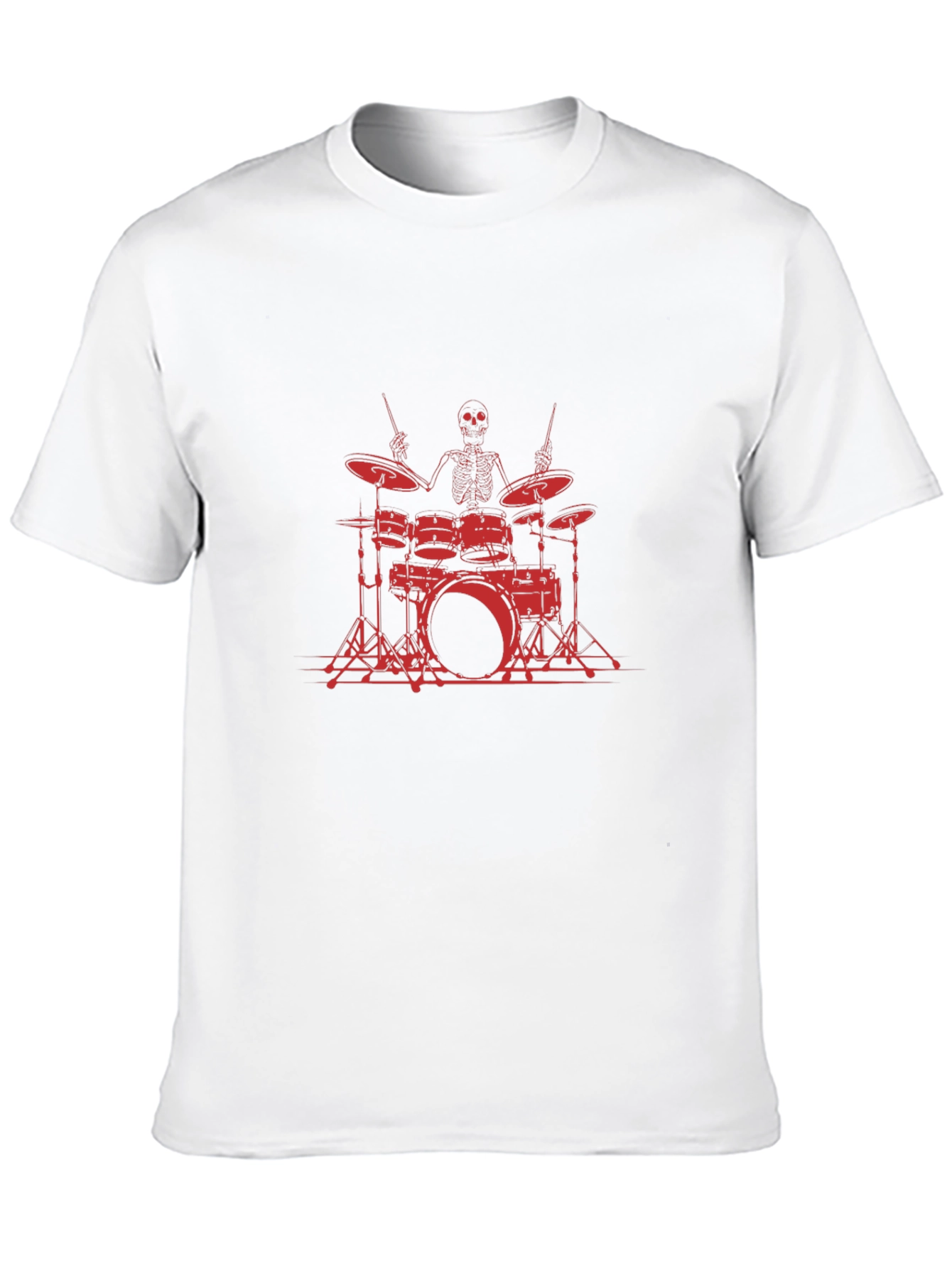 Skeleton Drummer Black Graphic Tee