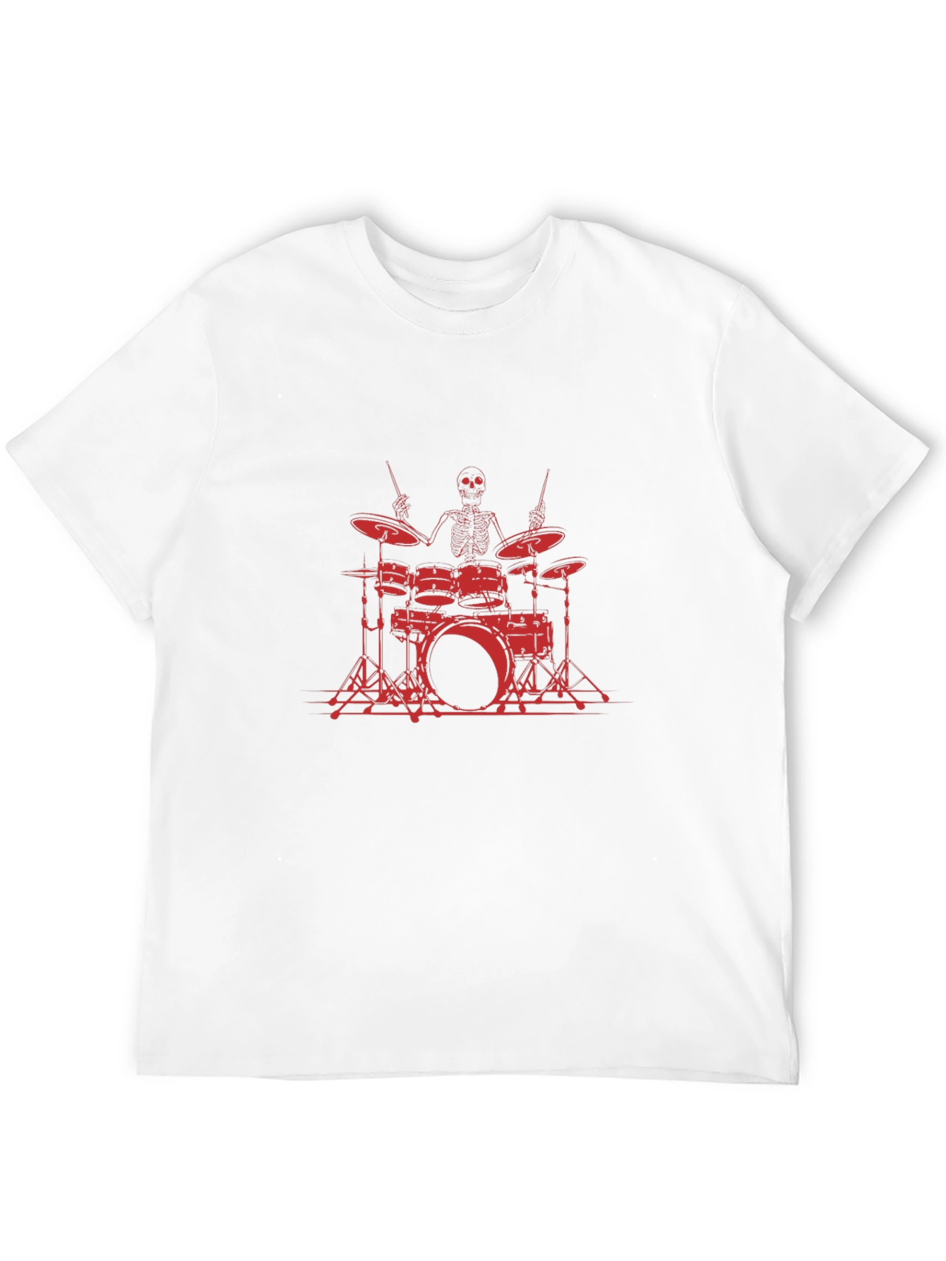 Skeleton Drummer Black Graphic Tee