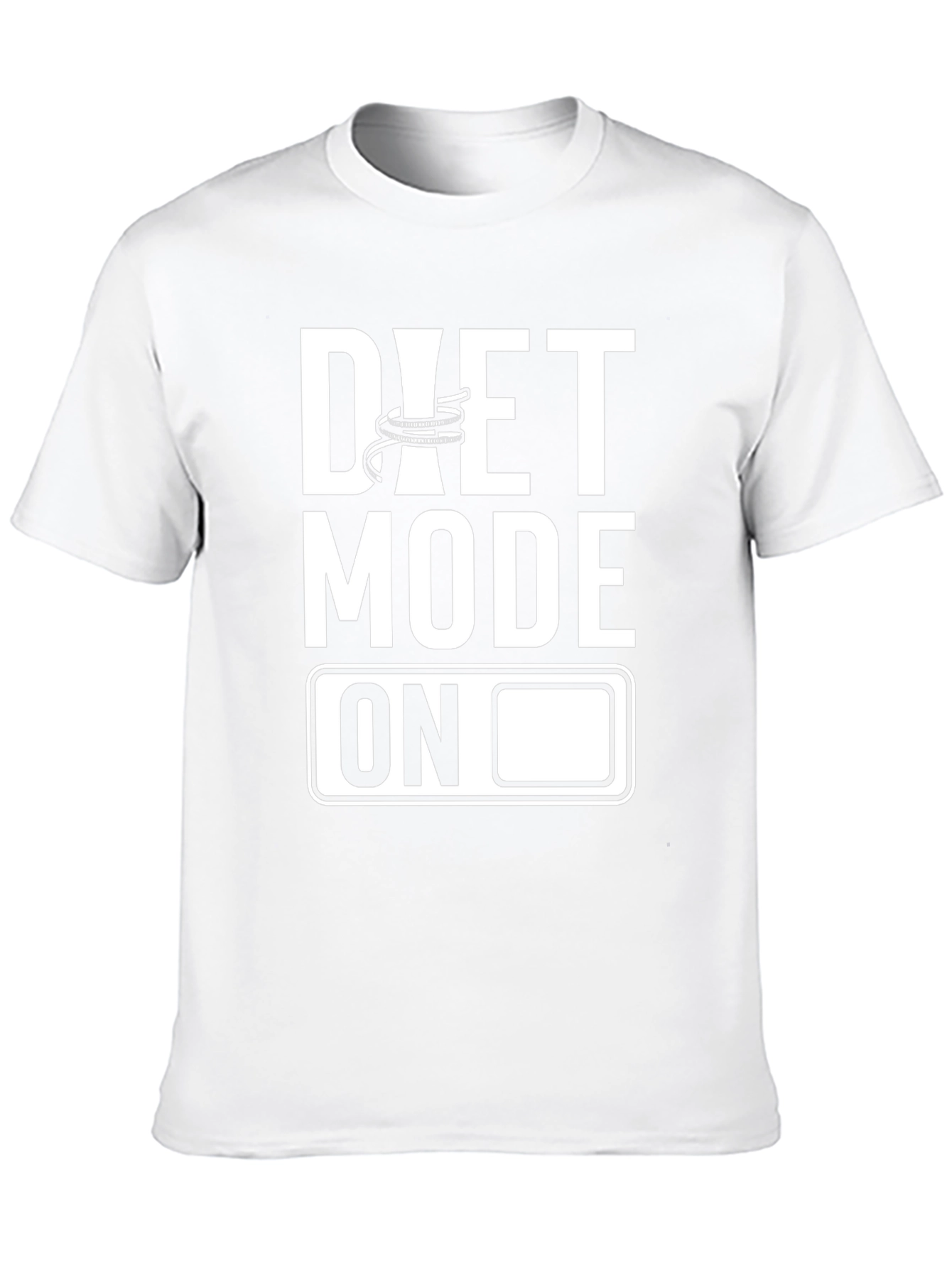 Diet Mode On Graphic Tee - Black Cotton T-Shirt