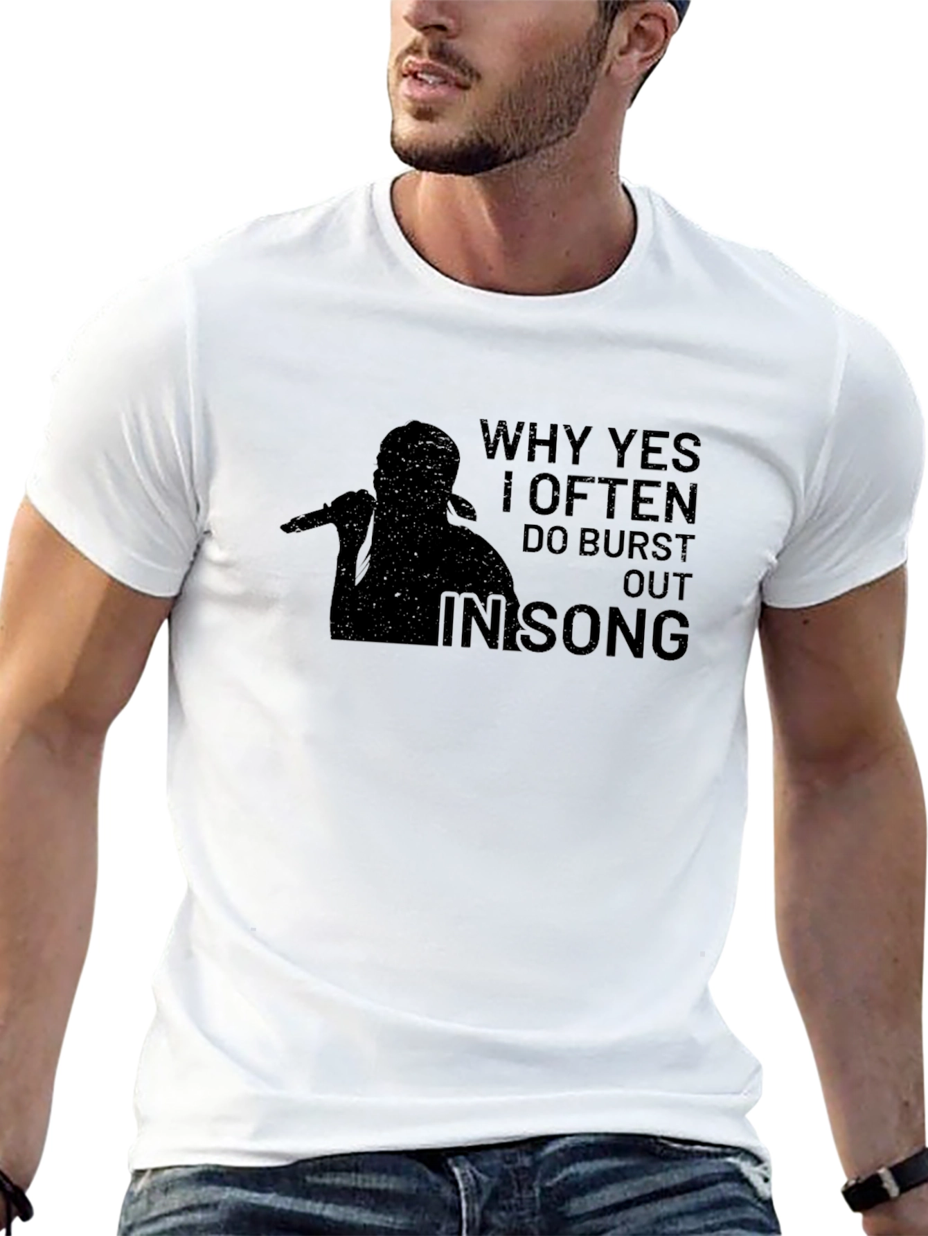 Burst Out In Song Graphic Tee - Black
