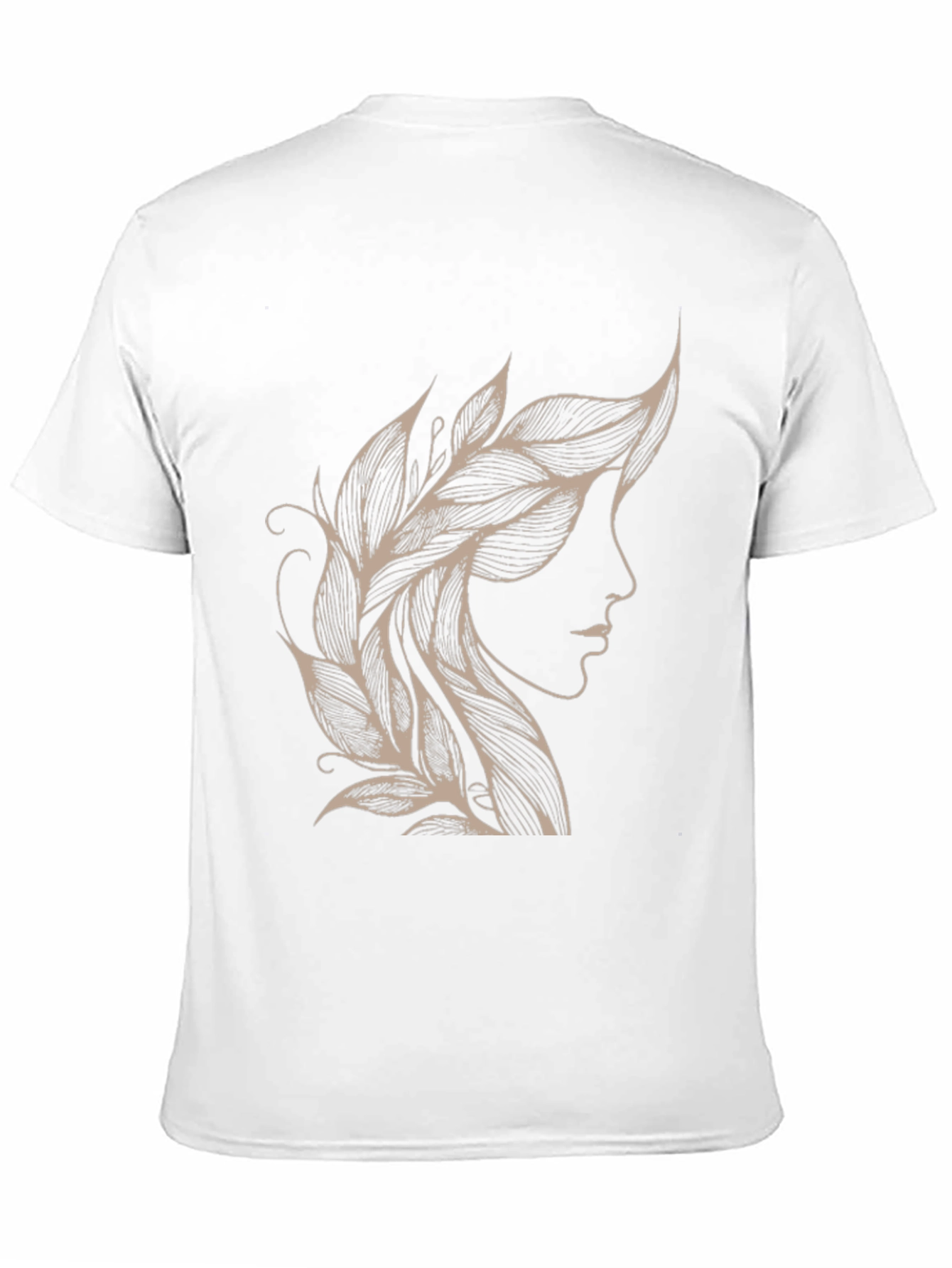 Leaf Hairline Graphic Tee - Stylish Black T-Shirt