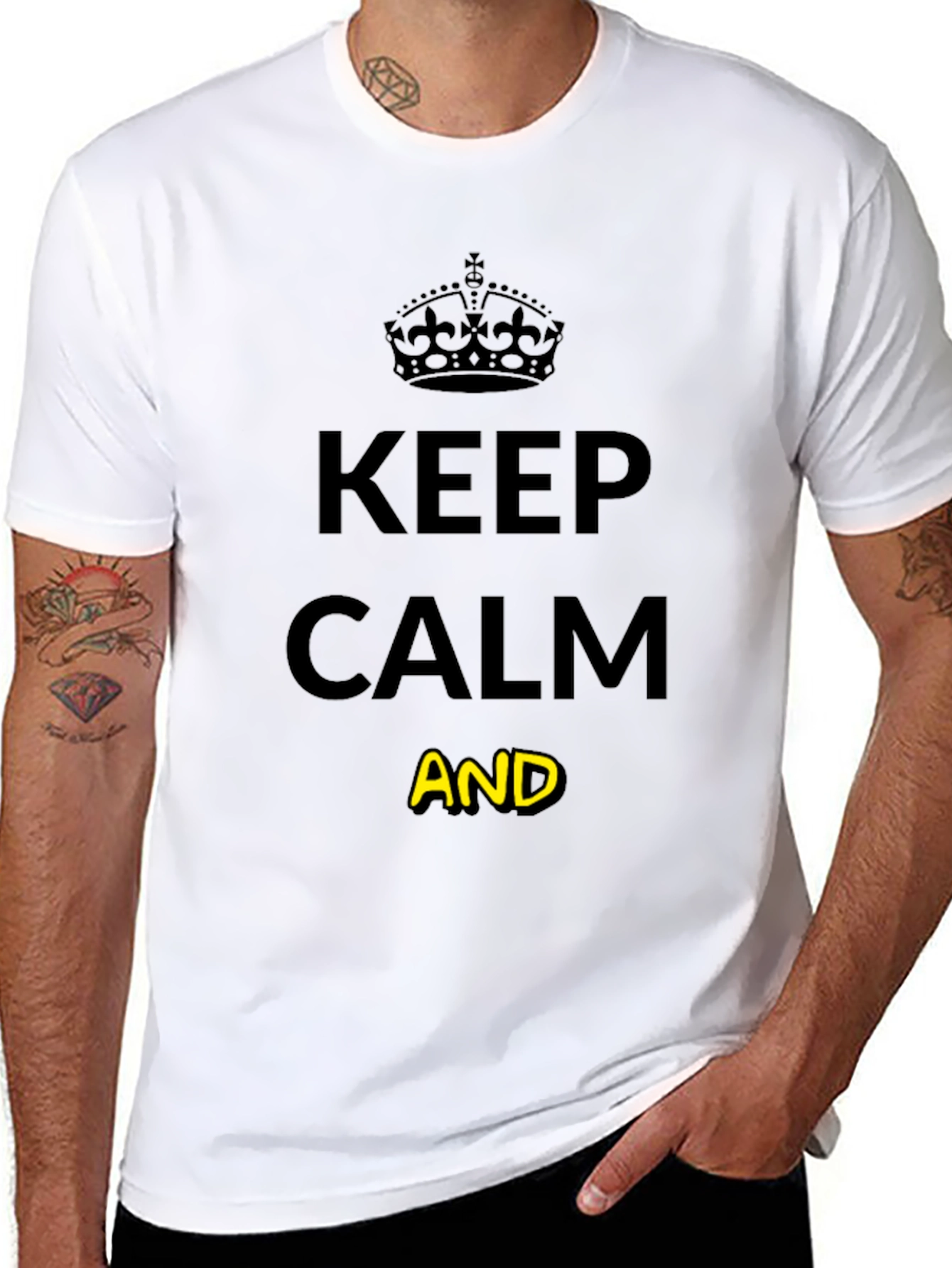 Keep Calm Graphic Tee - Unisex Black T-Shirt