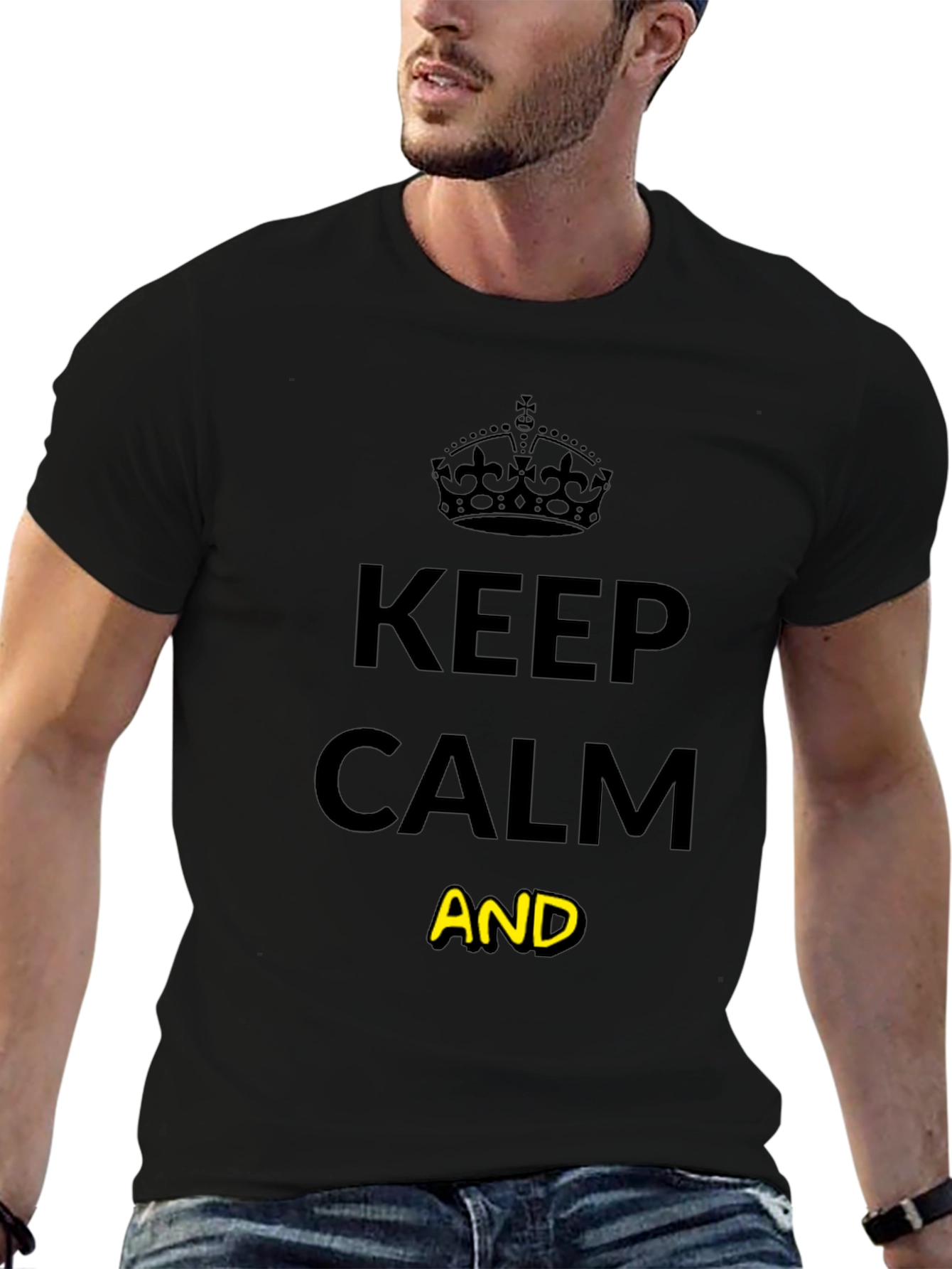 Keep Calm Graphic Tee - Unisex Black T-Shirt