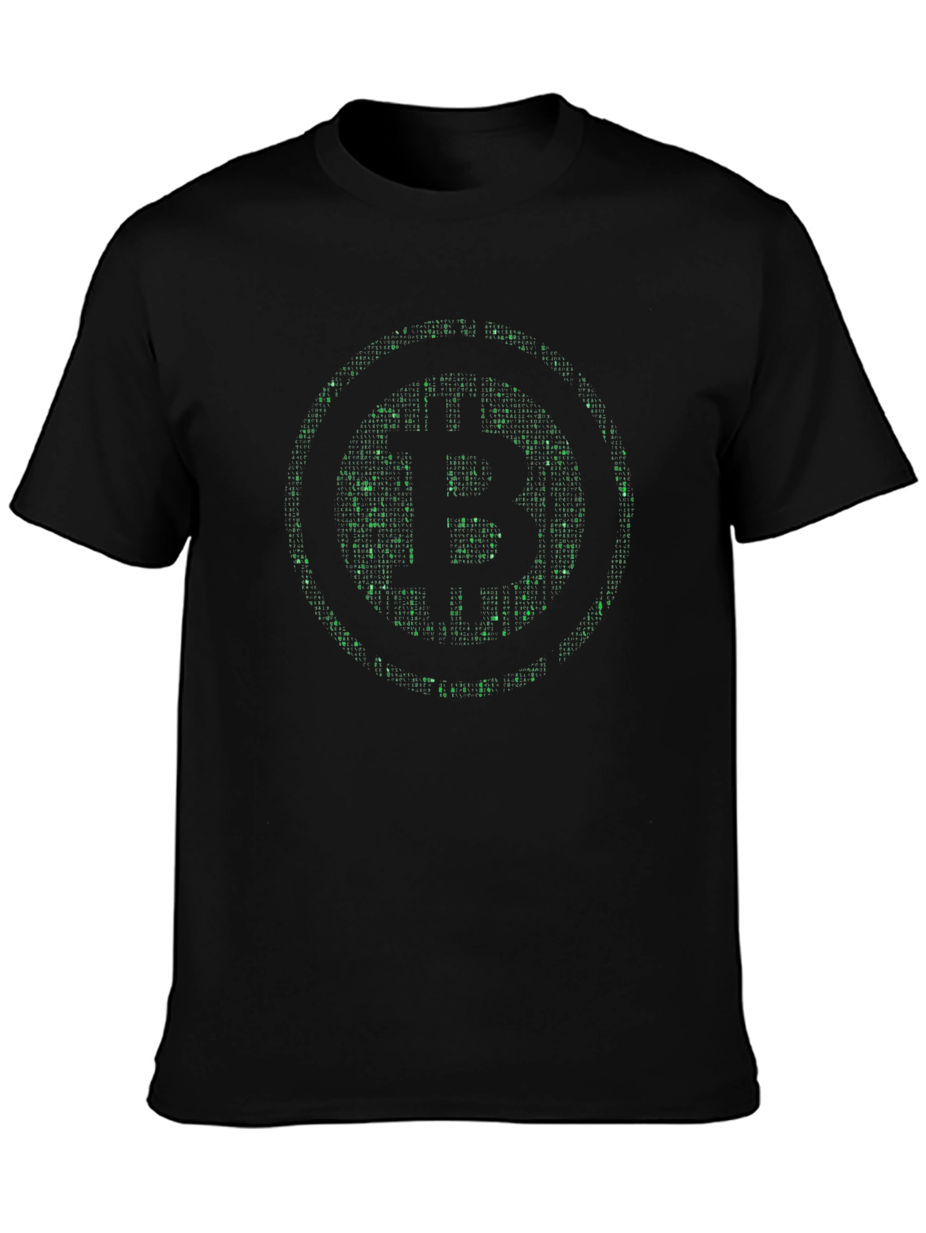 Bitcoin Matrix Style T-Shirt - Crypto Fashion