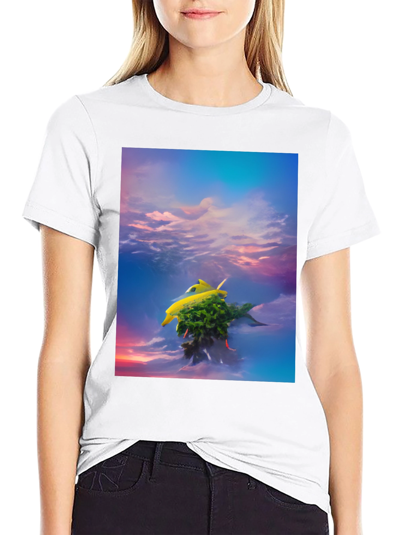 Surreal Banana Fish T-Shirt - Unique Art Tee