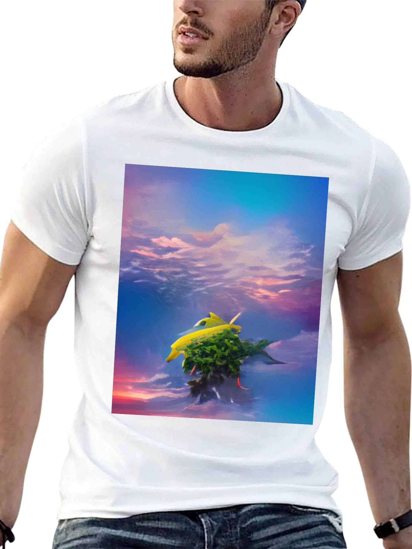 Surreal Banana Fish T-Shirt - Unique Art Tee