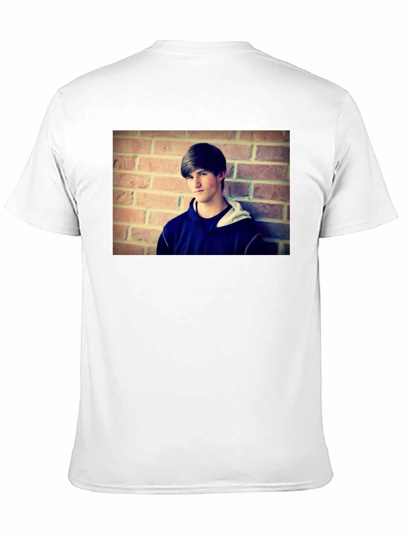 Black T-Shirt with Person Graphic Print