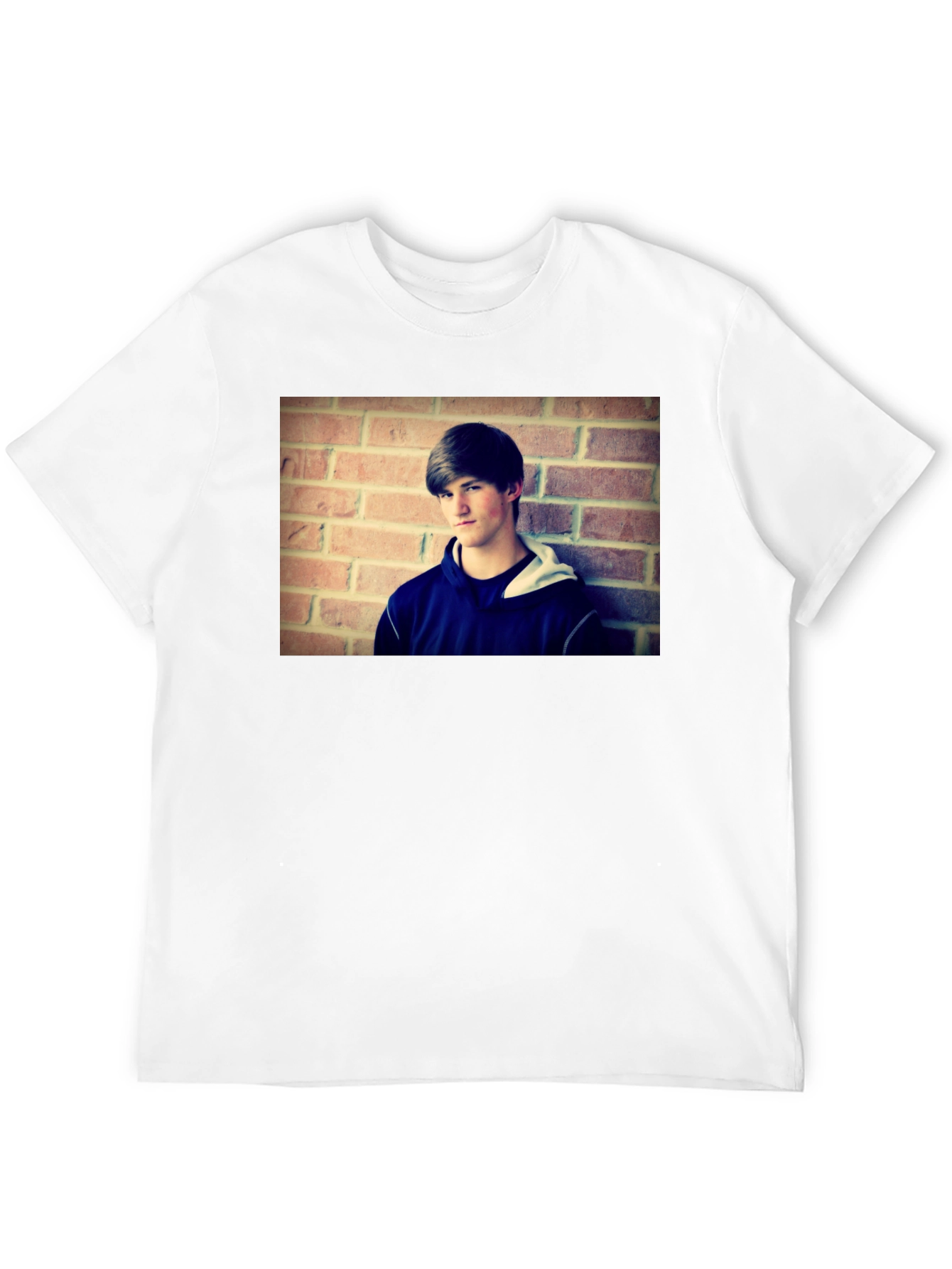 Black T-Shirt with Person Graphic Print