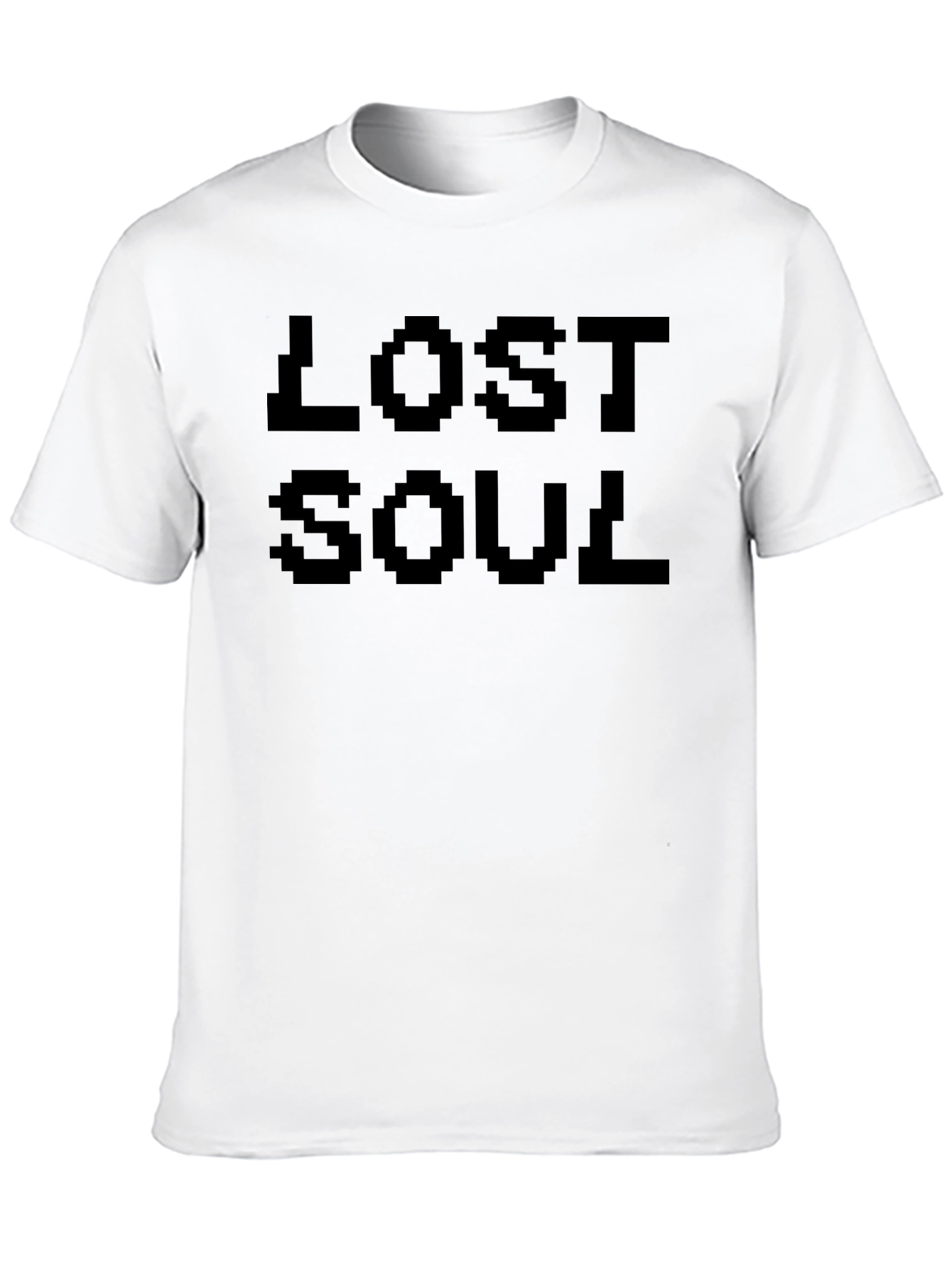 Pixelated Lost Soul Black T-Shirt - Retro Gaming Style