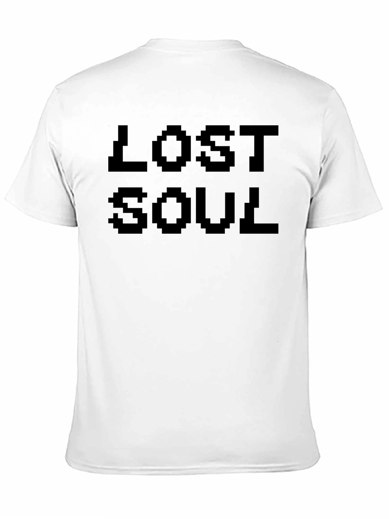 Pixelated Lost Soul Black T-Shirt - Retro Gaming Style