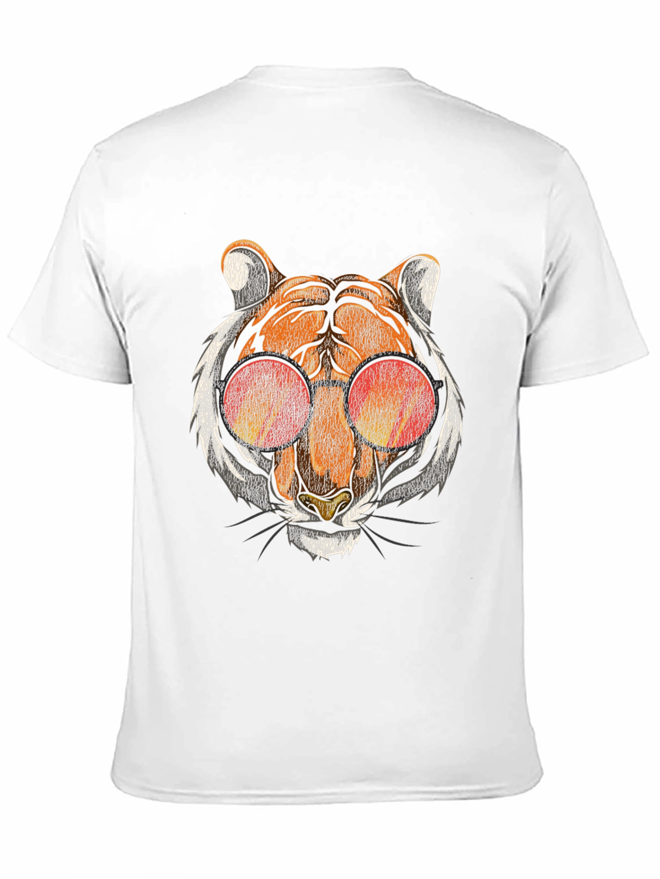 Cool Cat Tee: Retro Tiger in Shades