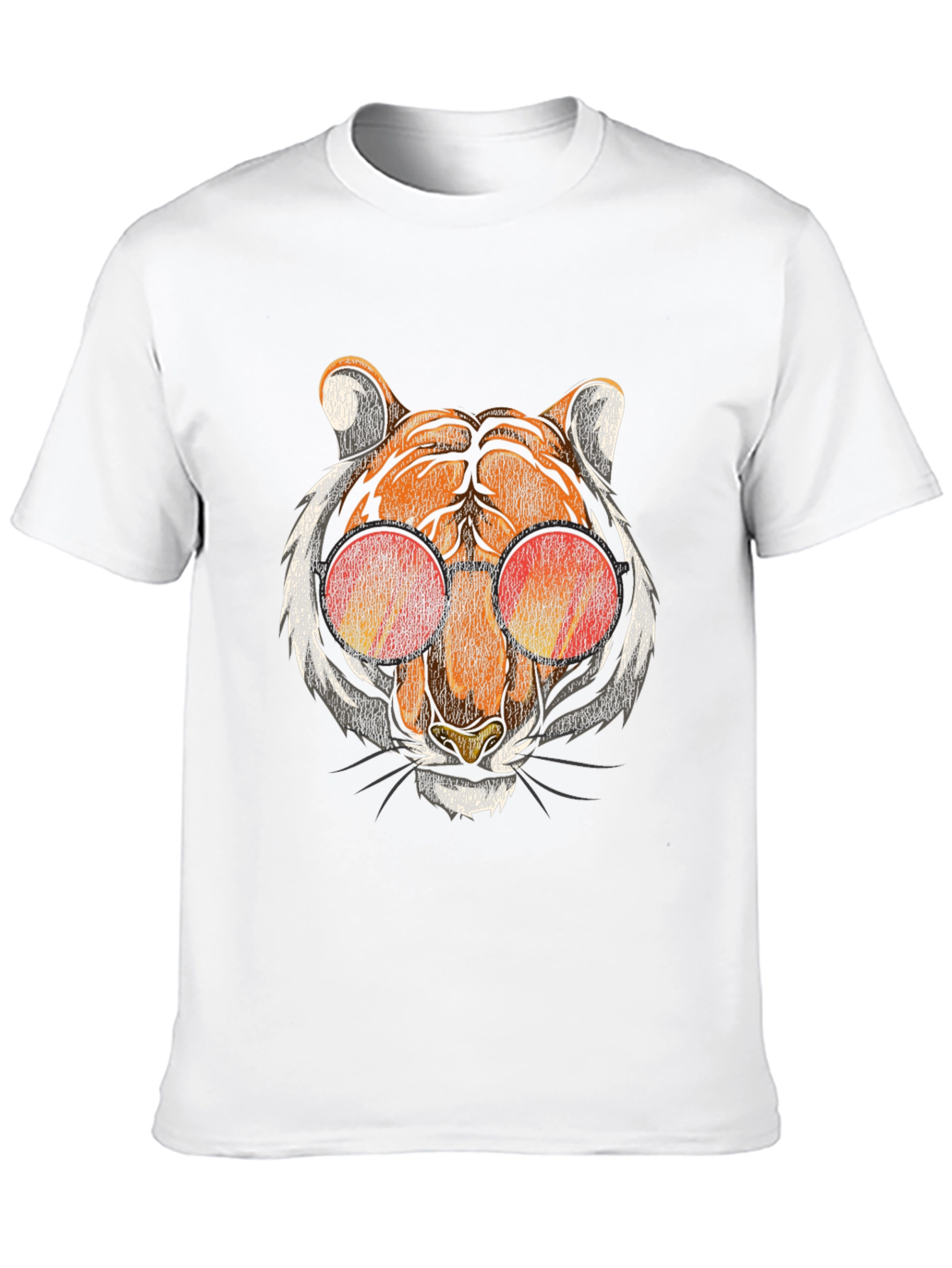 Cool Cat Tee: Retro Tiger in Shades