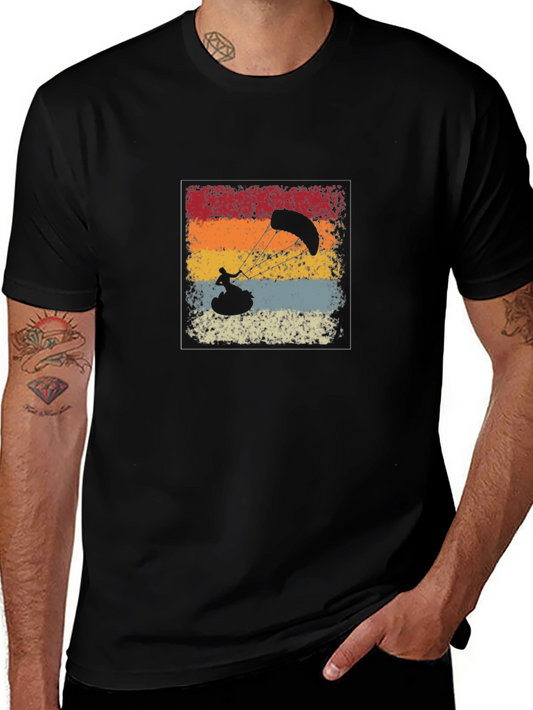 Retro Kite Surfing T-Shirt: Vintage Style Tee