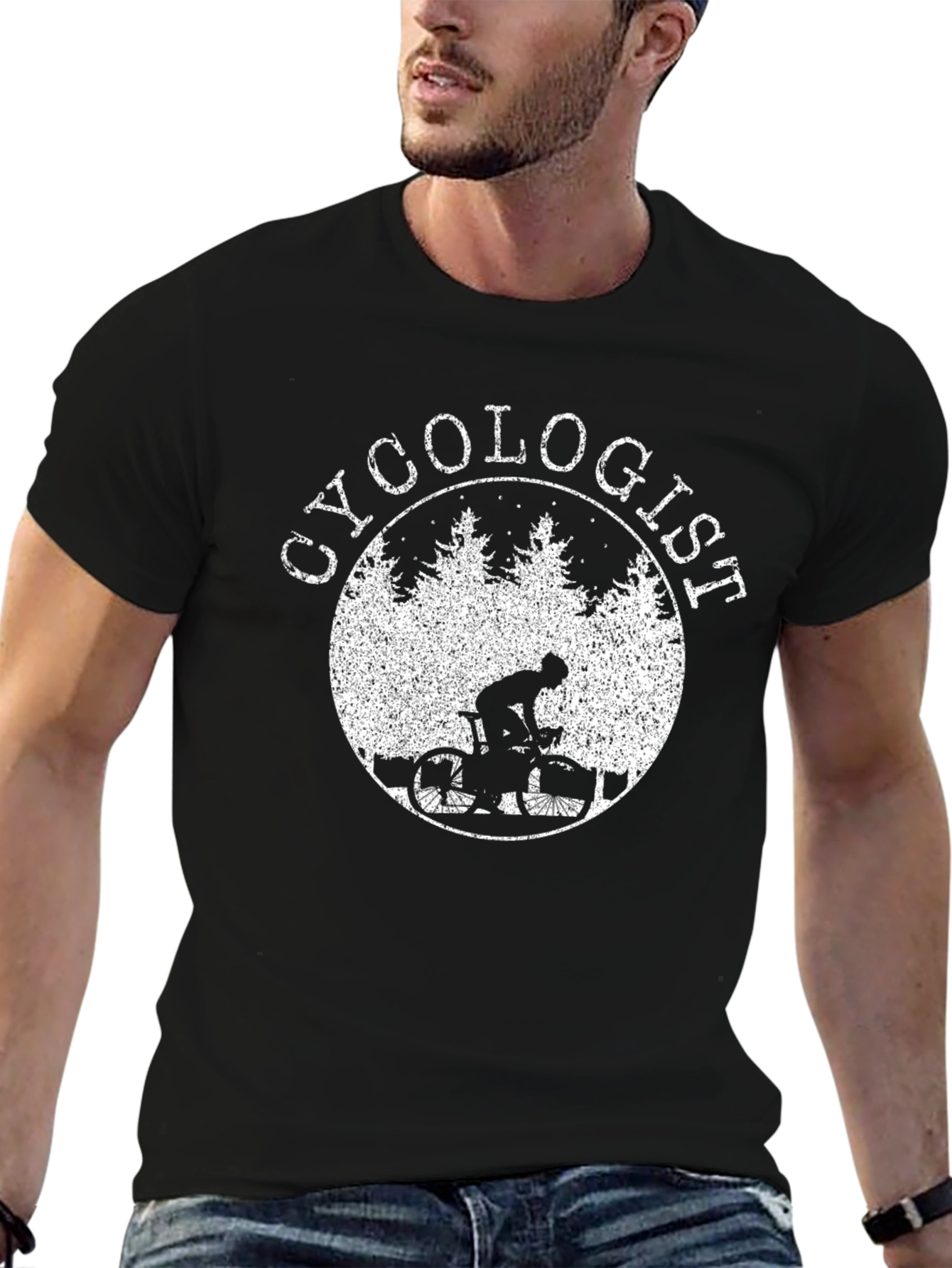 Cycologist T-Shirt - Black Biker Tee
