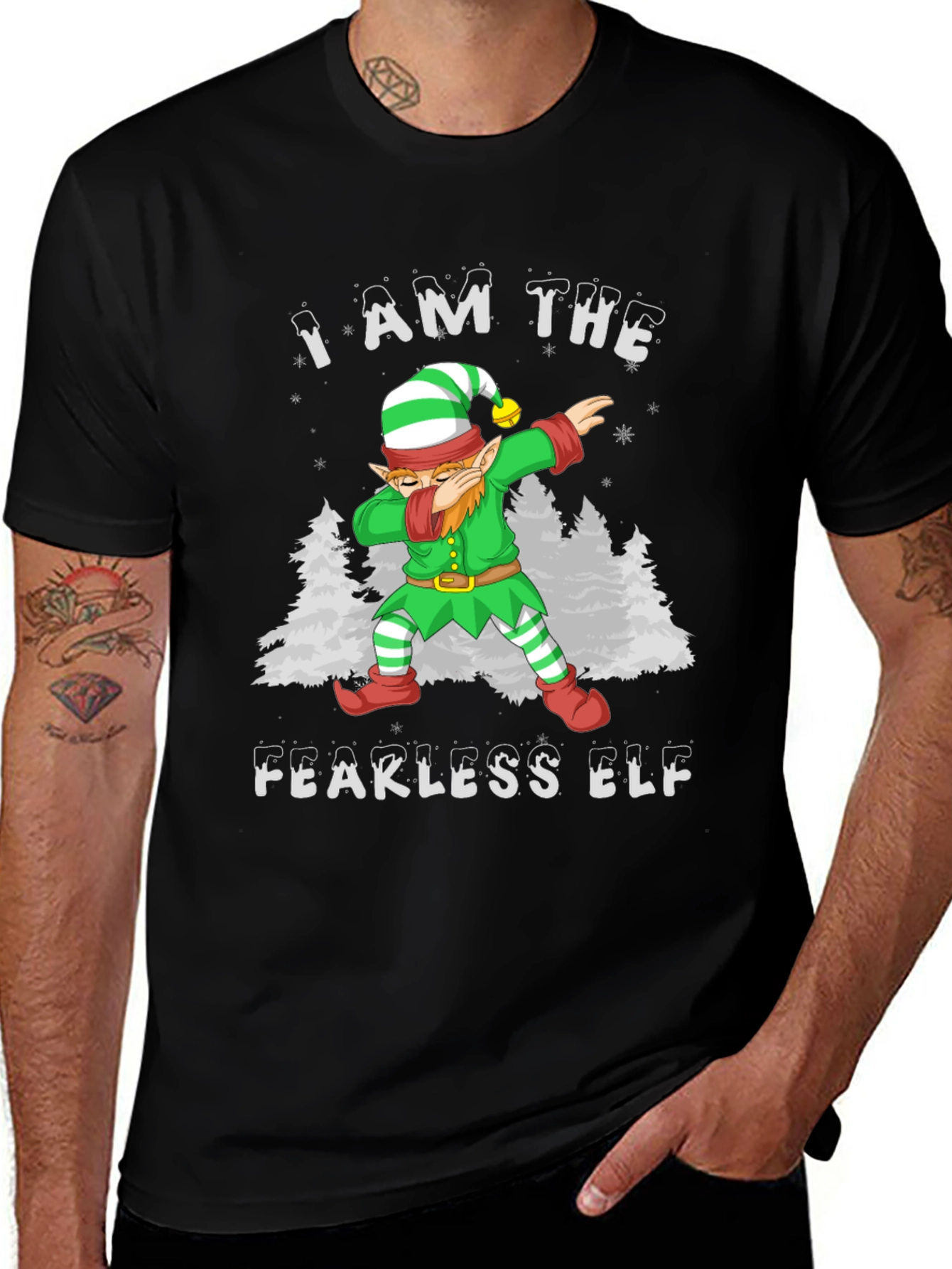 Fearless Elf Dab T-Shirt - Christmas Holiday Tee