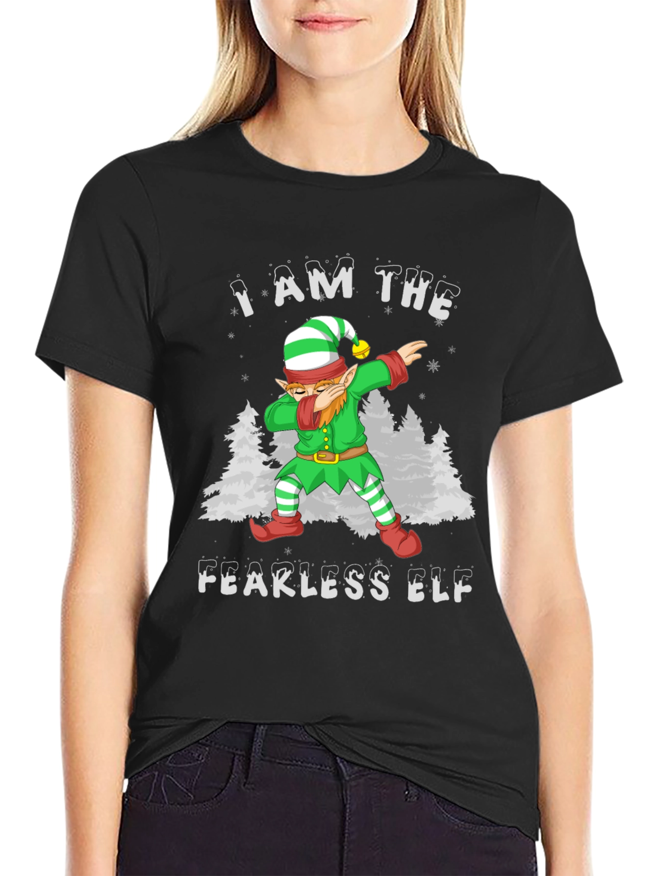 Fearless Elf Dab T-Shirt - Christmas Holiday Tee