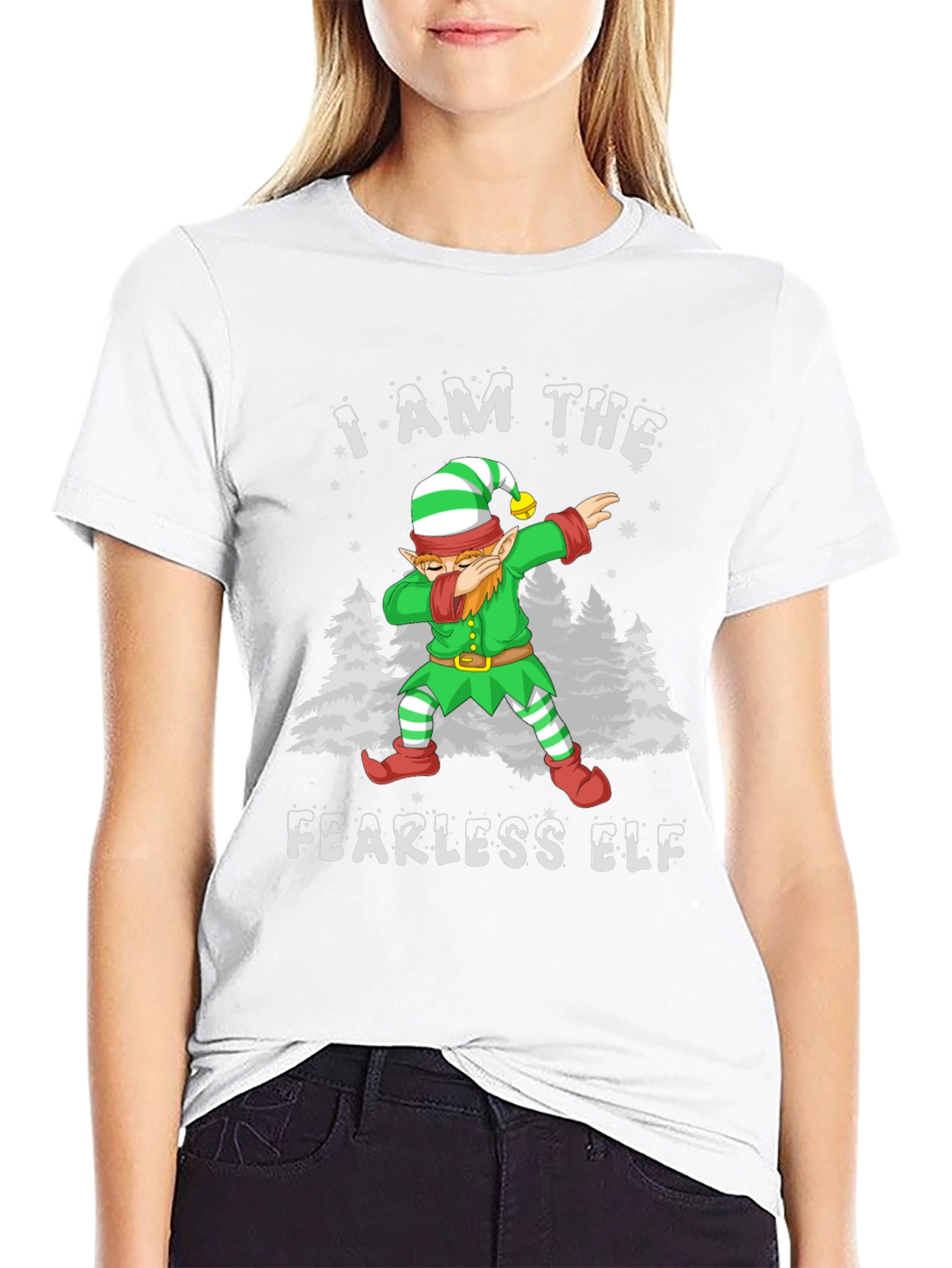 Fearless Elf Dab T-Shirt - Christmas Holiday Tee