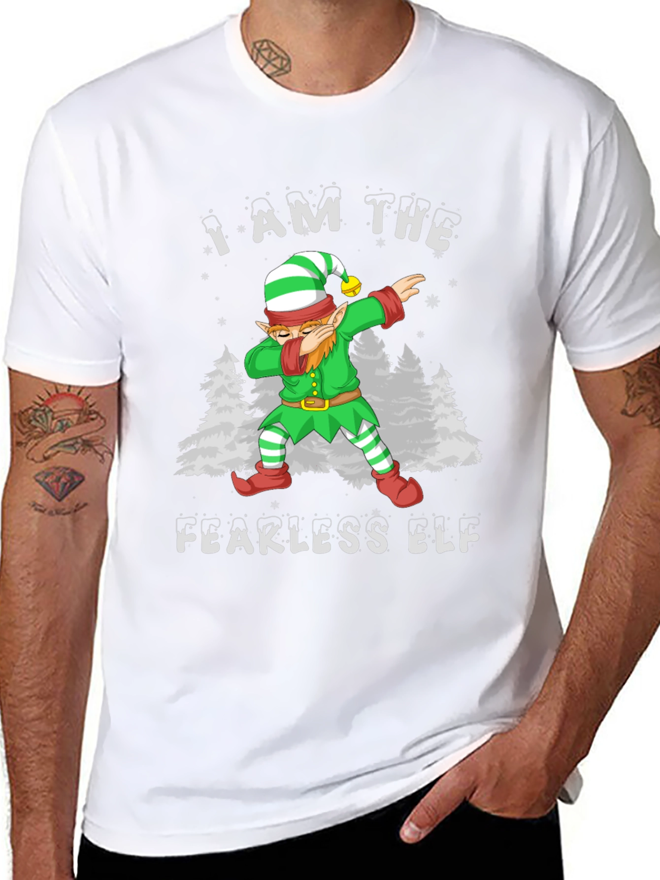 Fearless Elf Dab T-Shirt - Christmas Holiday Tee