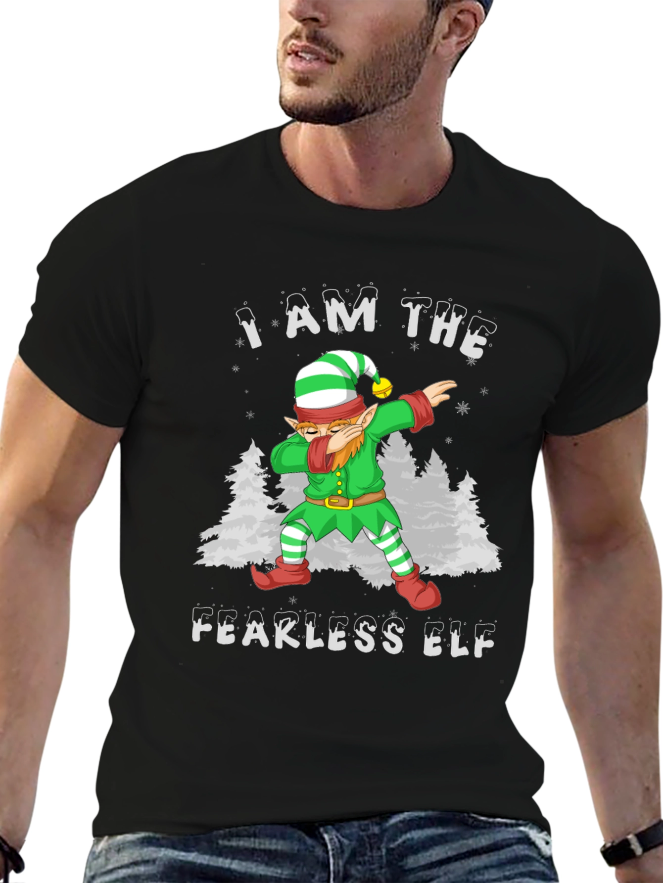 Fearless Elf Dab T-Shirt - Christmas Holiday Tee