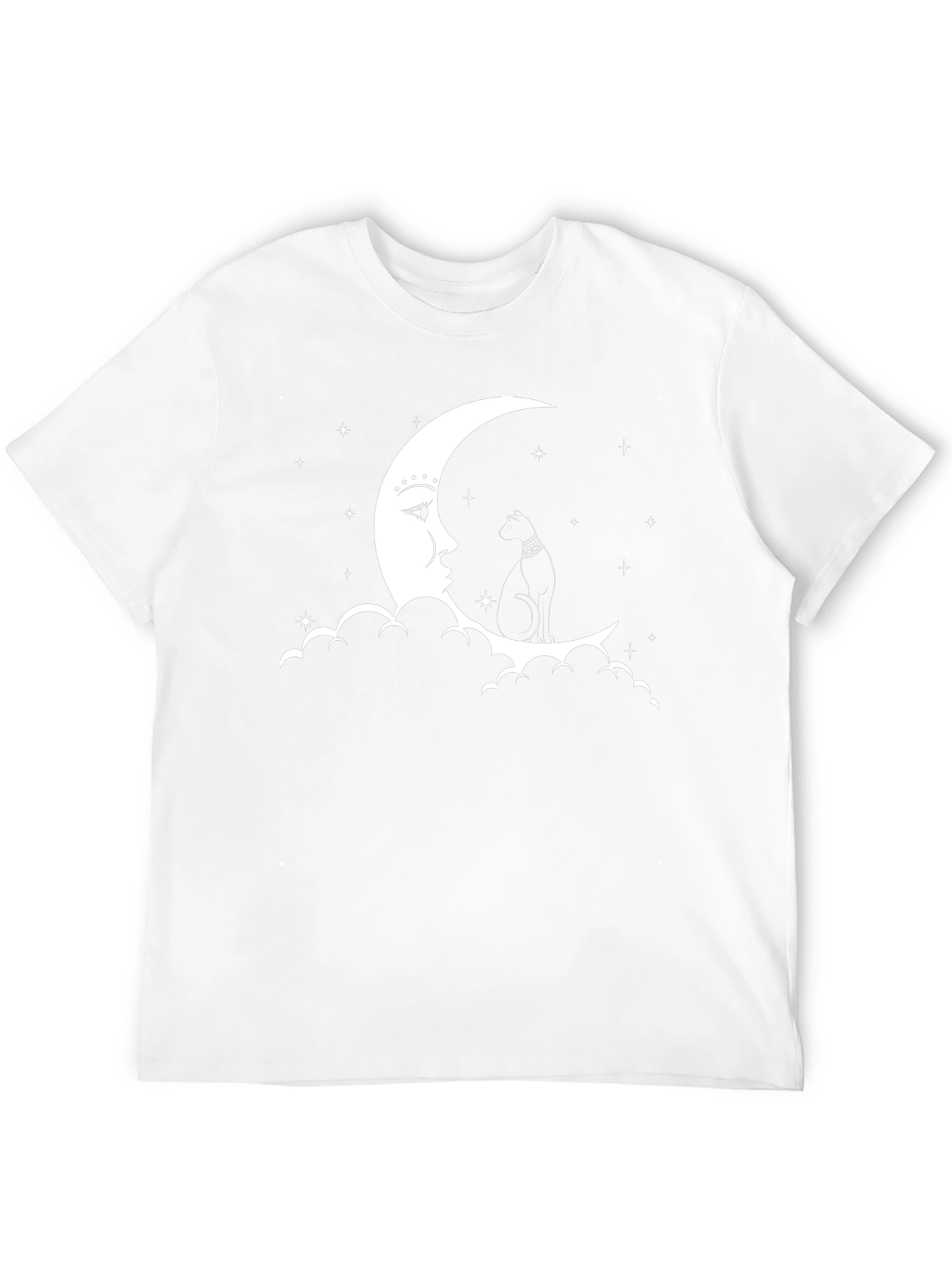 Celestial Cat T-Shirt - Moon & Stars