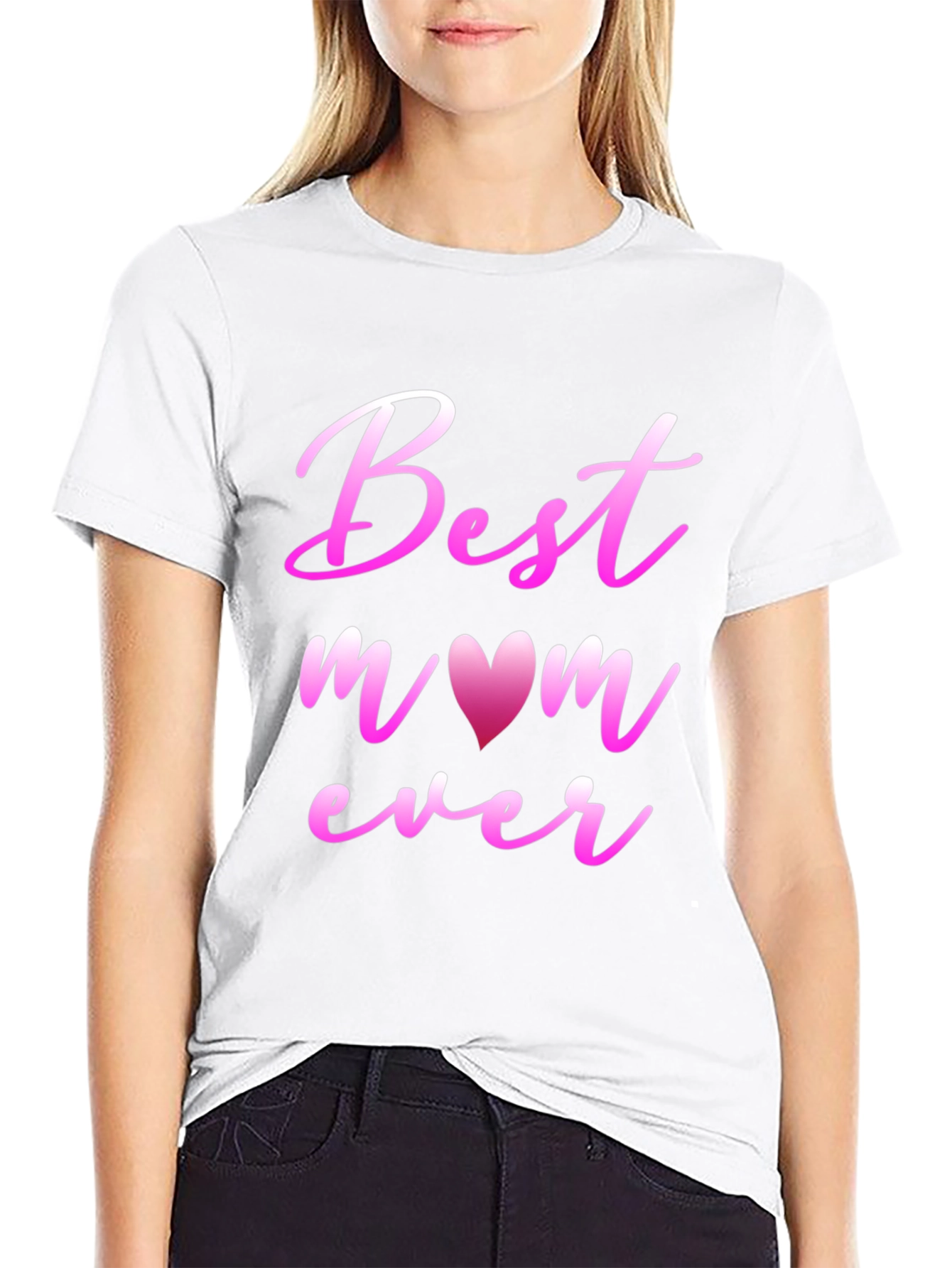 Best Mom Ever Black Graphic T-Shirt