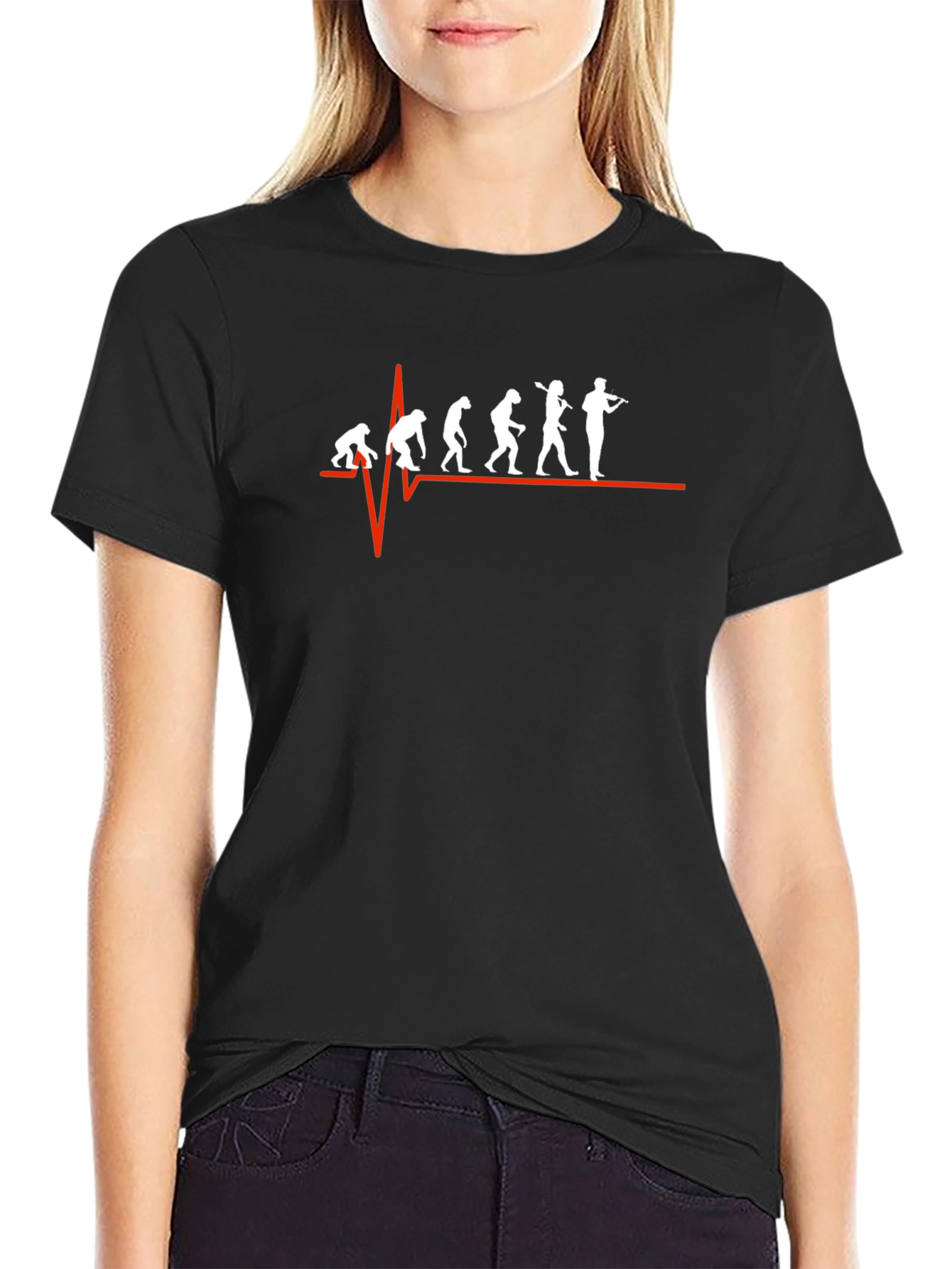Evolution of Music T-Shirt - Musician Heartbeat Tee