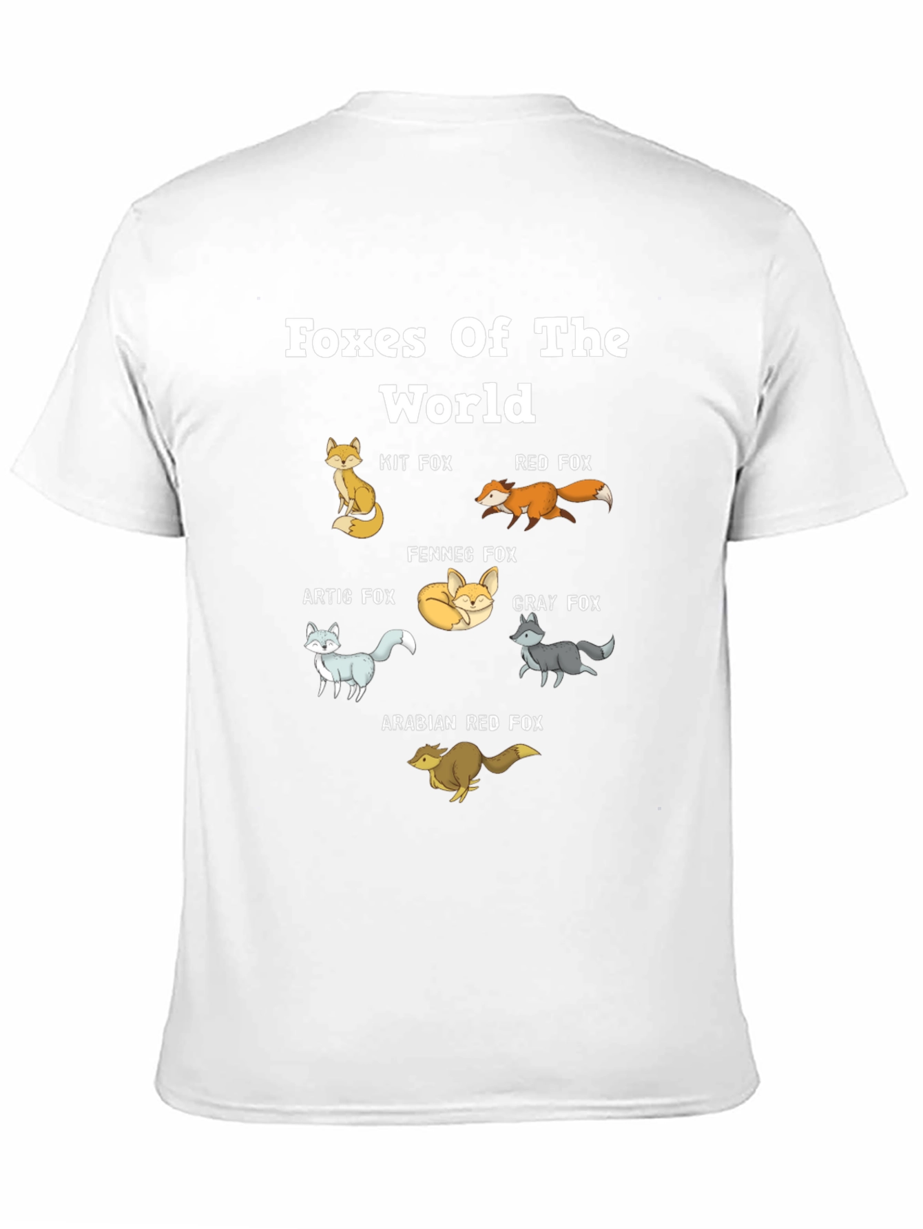 Foxes of the World Black Graphic Tee