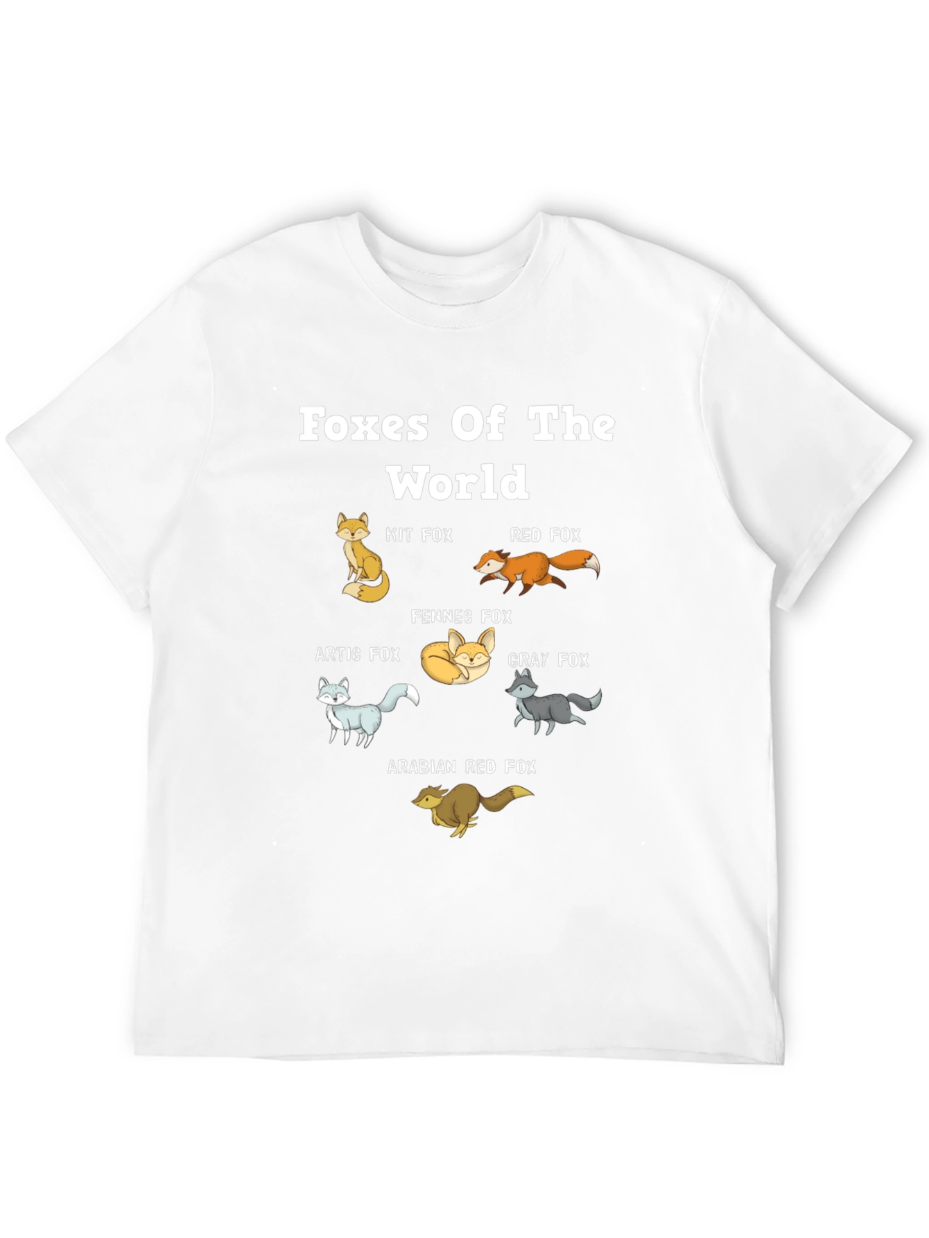 Foxes of the World Black Graphic Tee