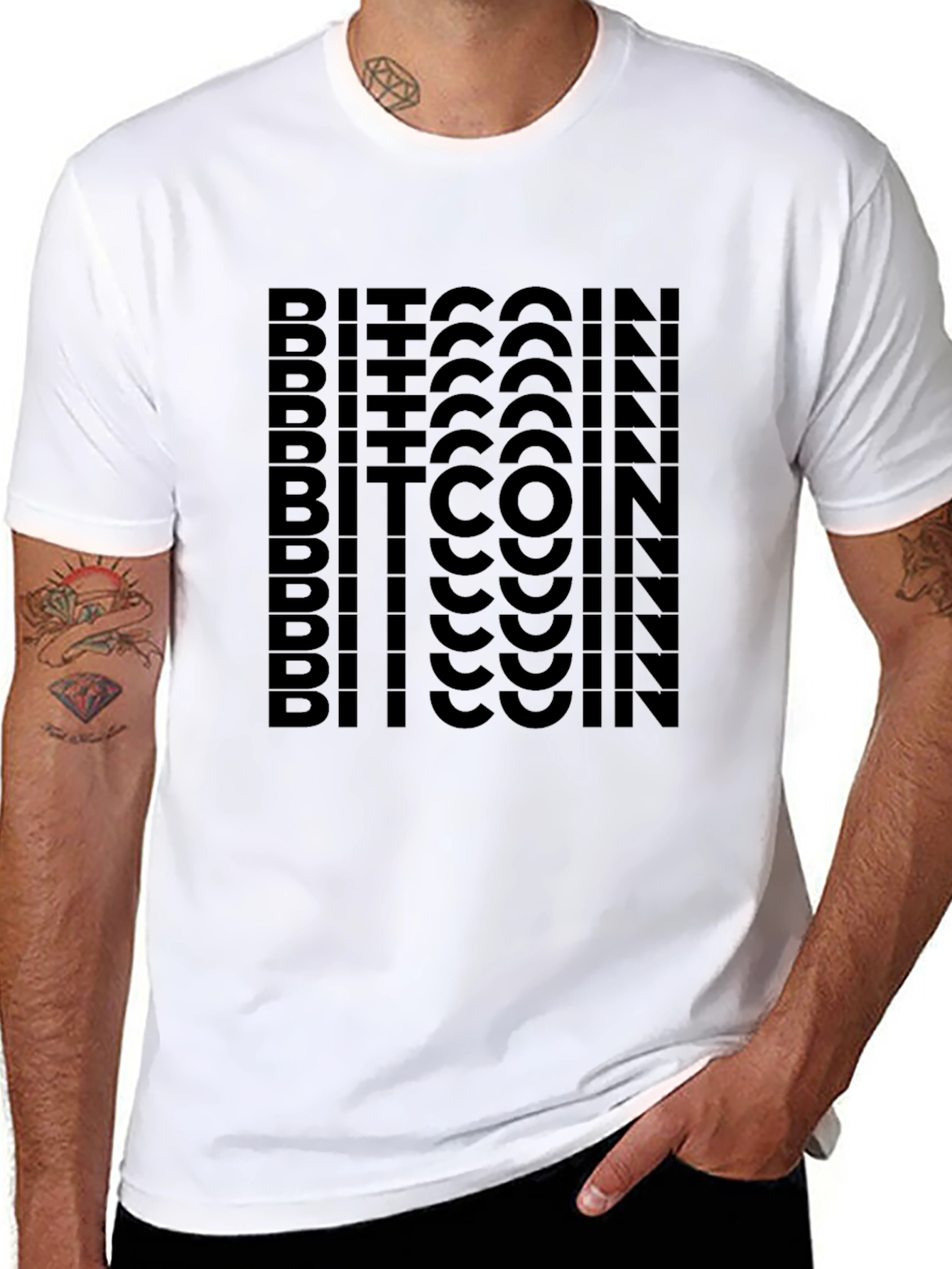 Bitcoin Crypto Black Graphic T-Shirt
