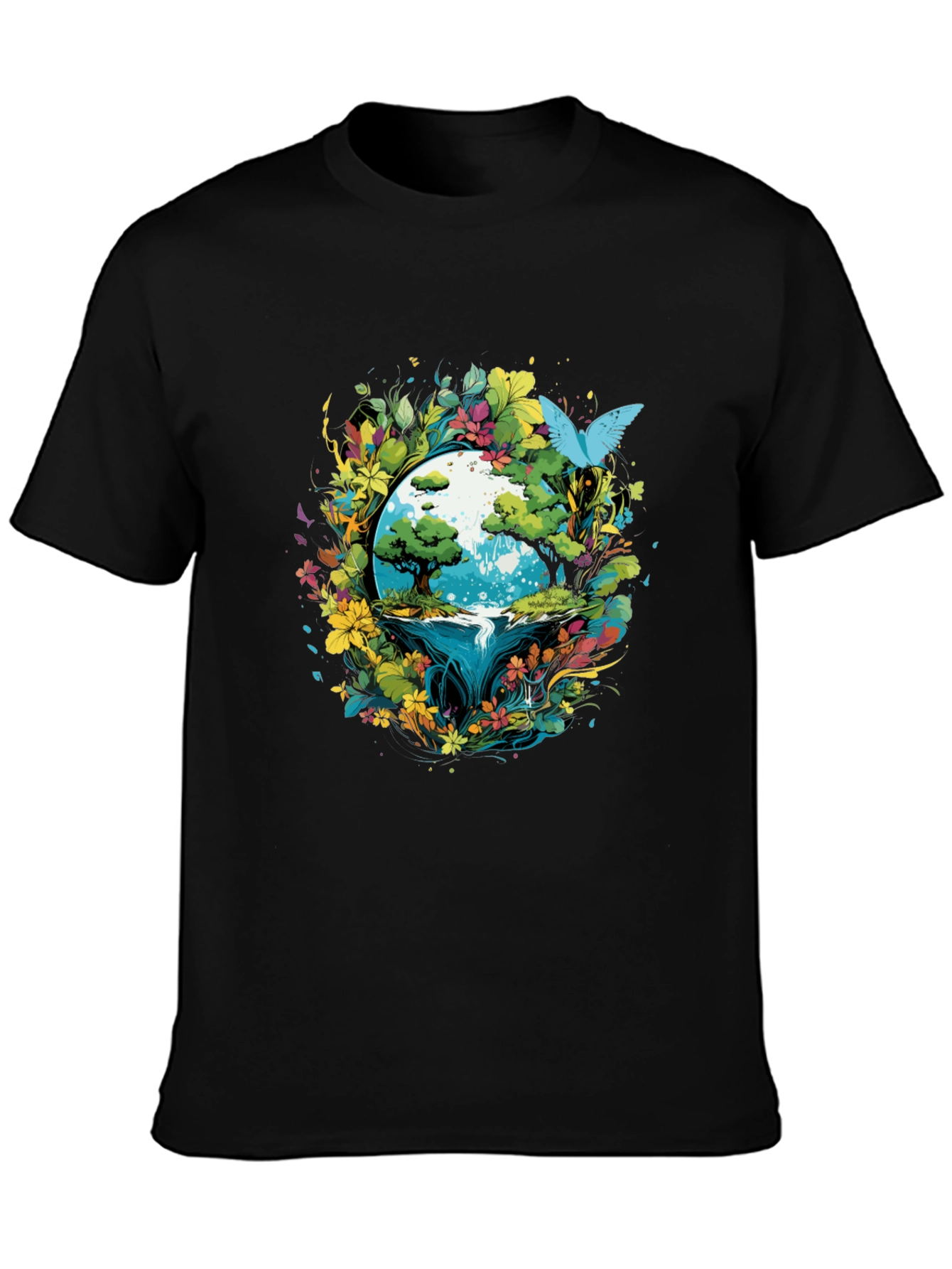 Earth Bloom Graphic Tee - Nature Inspired Design
