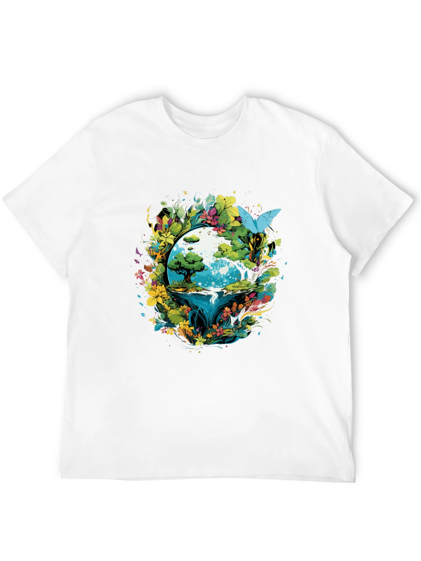 Earth Bloom Graphic Tee - Nature Inspired Design
