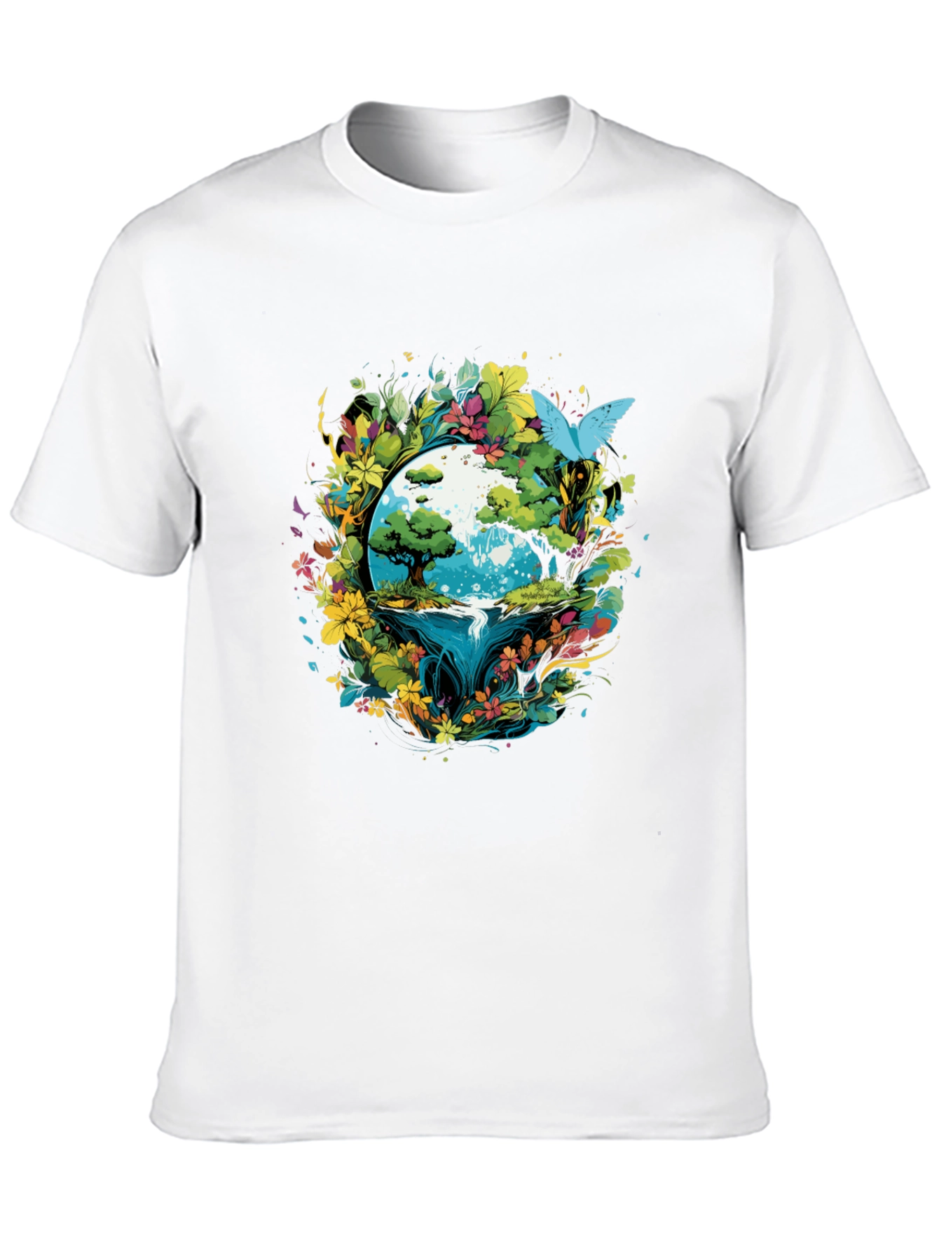 Earth Bloom Graphic Tee - Nature Inspired Design