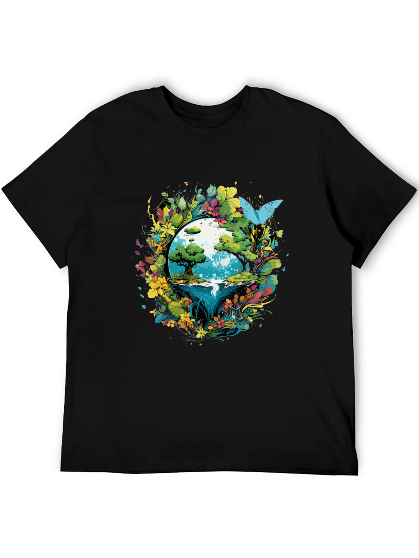 Earth Bloom Graphic Tee - Nature Inspired Design